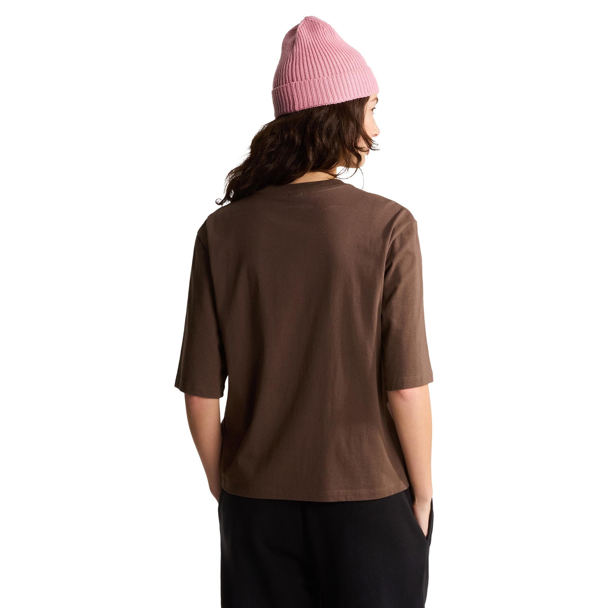 The North Face The North Face W Tnf Essentıal Sımple Dome Boxy Rlx Ss Kadın T-Shirt Kahve - 2