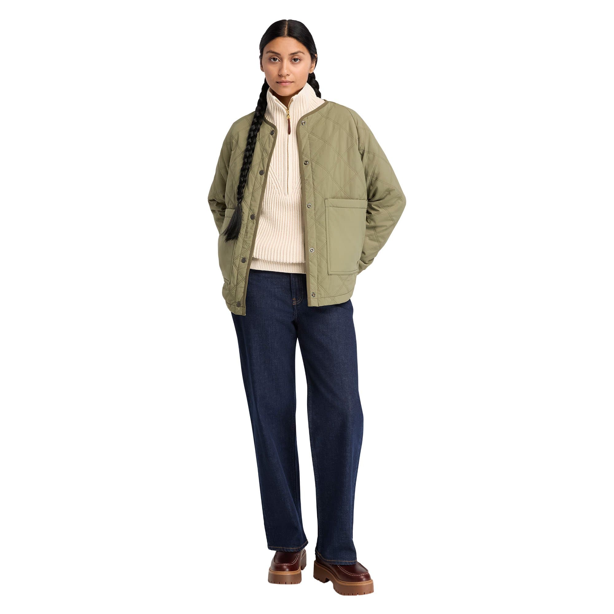Timberland Timberland 1-4 Zip Chunky Sweater Kadın Sweatshirt - 3