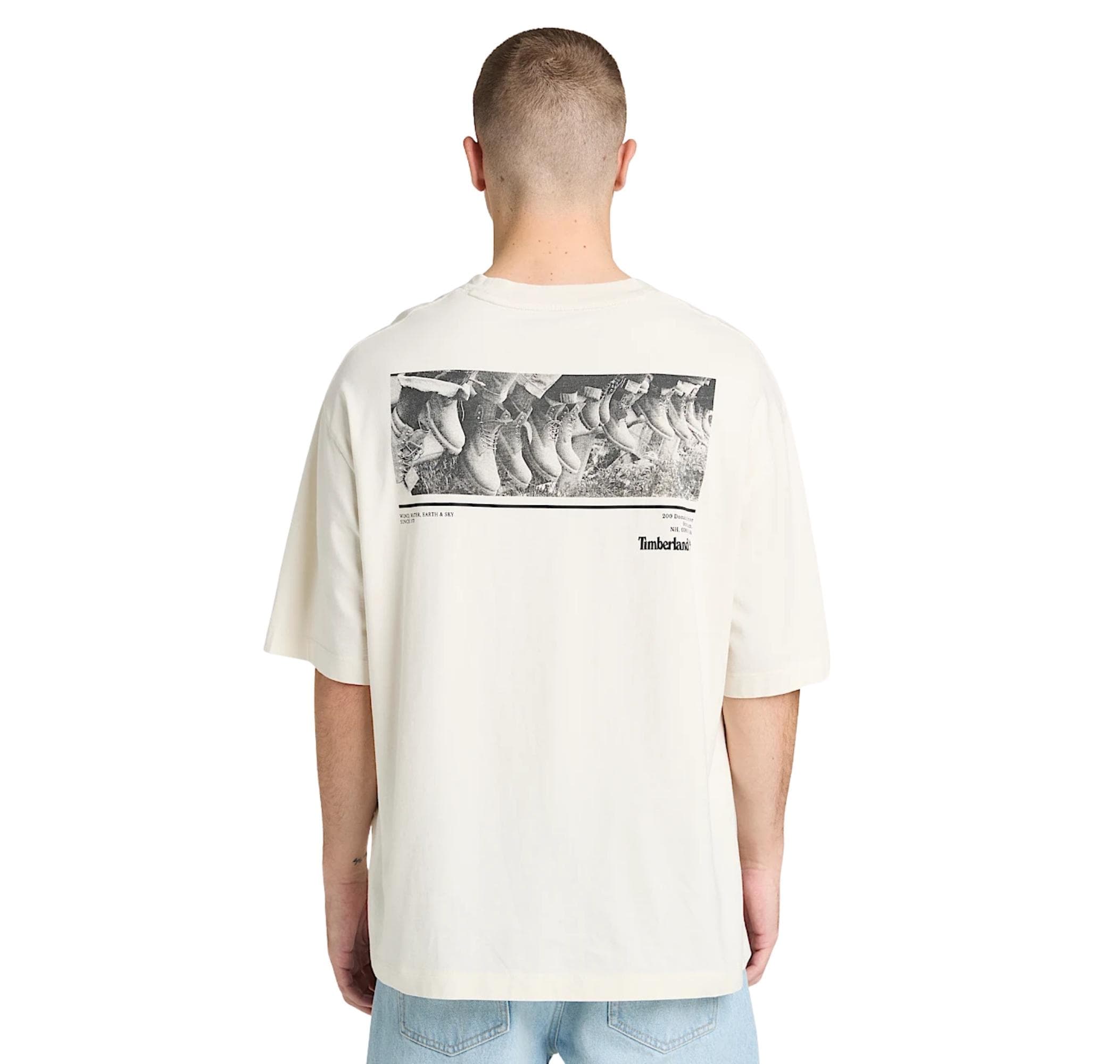 Timberland Timberland Archive Boot" Tee Erkek T-Shirt Krem - 3