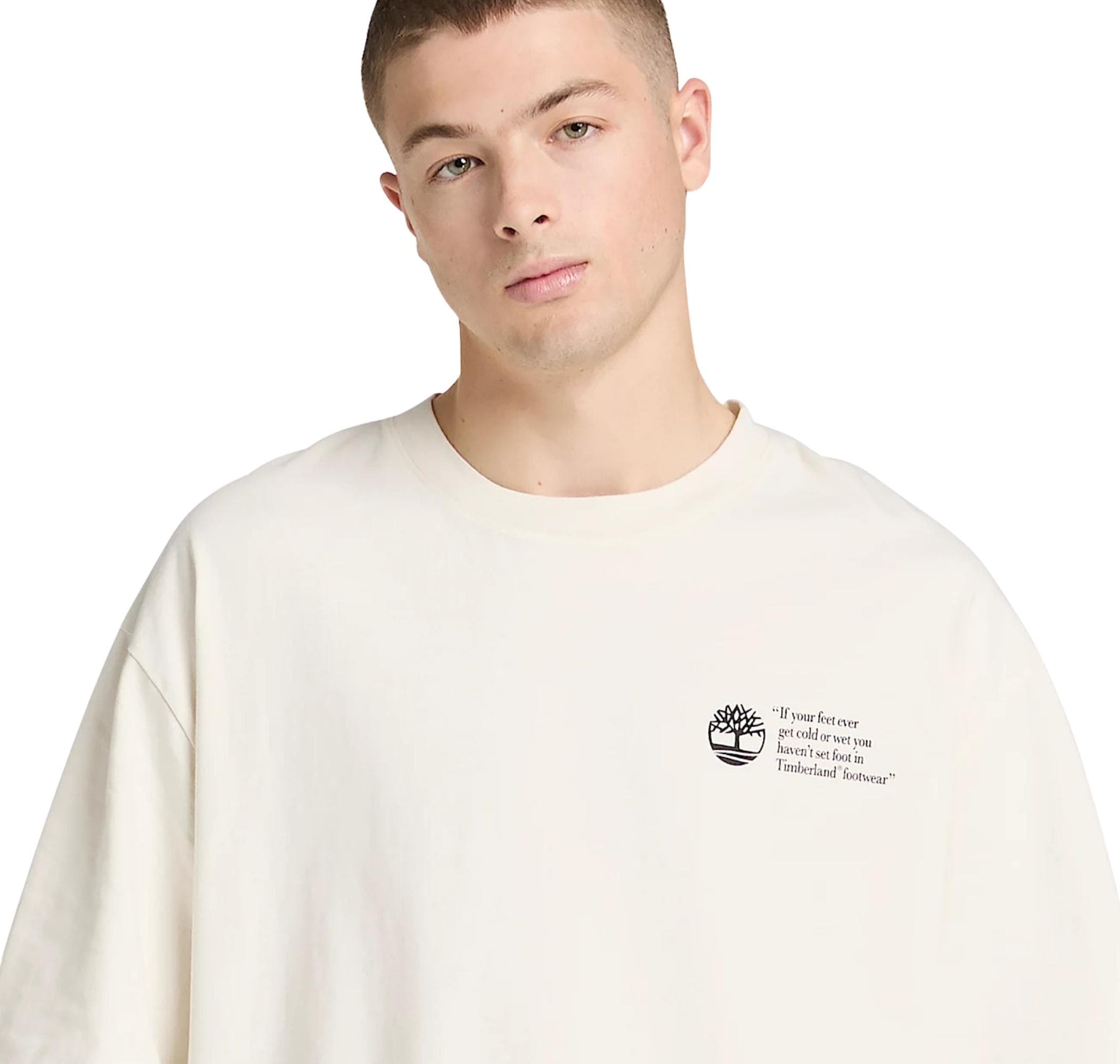 Timberland Timberland Archive Boot" Tee Erkek T-Shirt Krem - 4