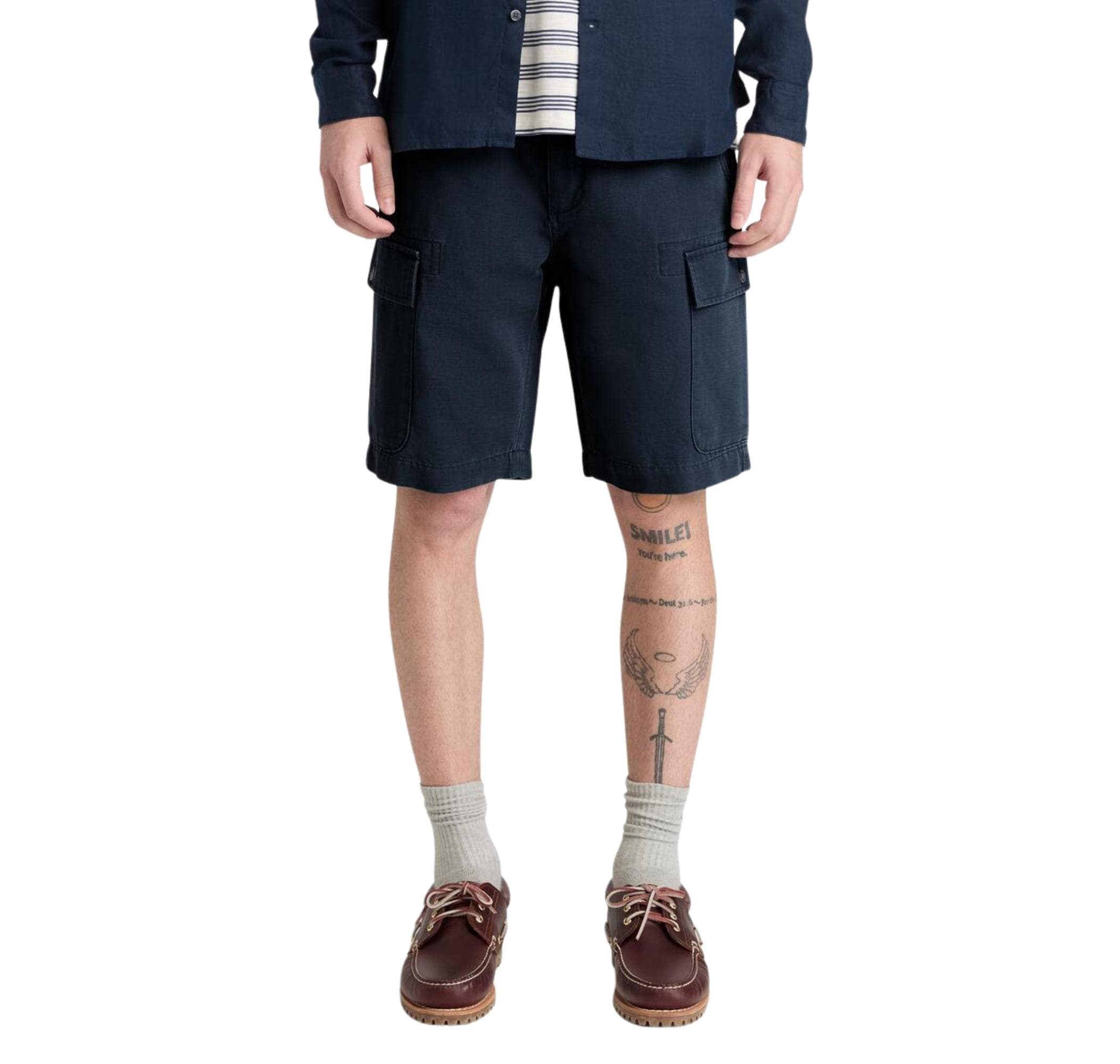 Timberland Timberland Brooklıne Cotton Linen Cargo Short Erkek Şort Ve Kapri Lacivert