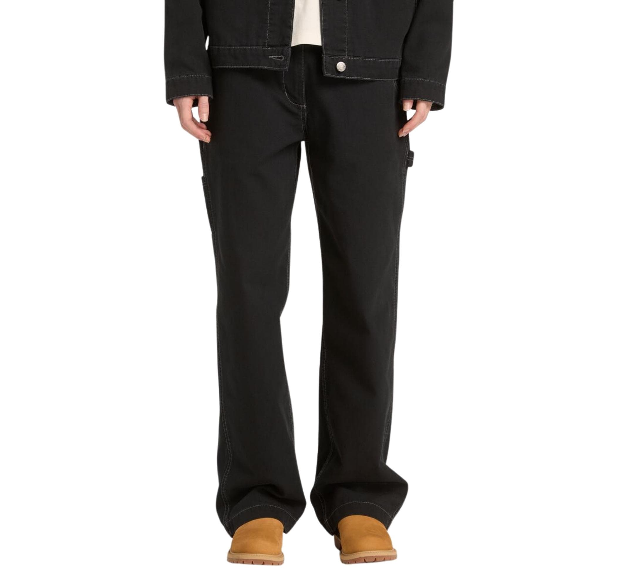 Timberland Timberland Canvas Straight Pants Kadın Pantolon Siyah