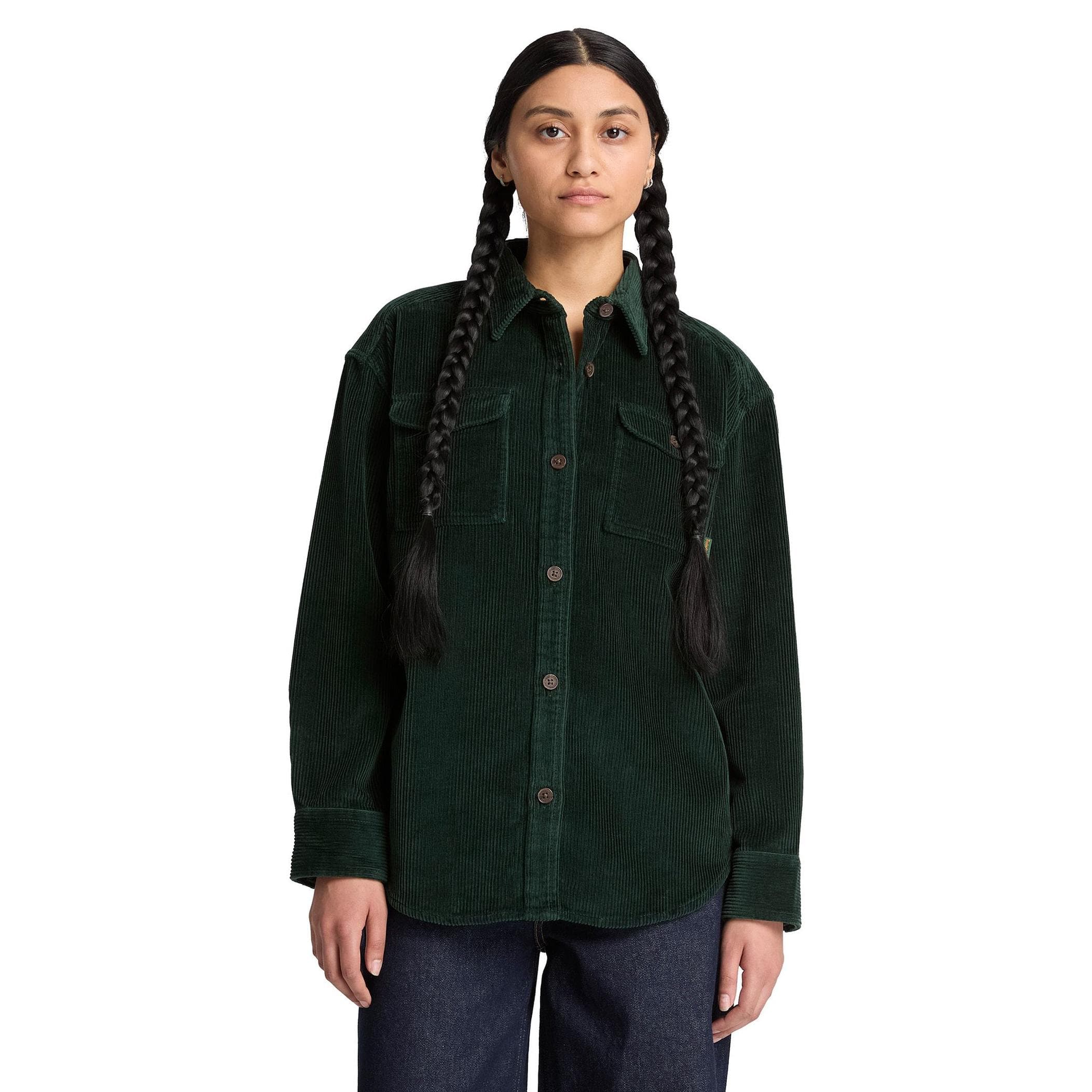 Timberland Timberland Corduroy Overshirt Kadın Gömlek Yeşil