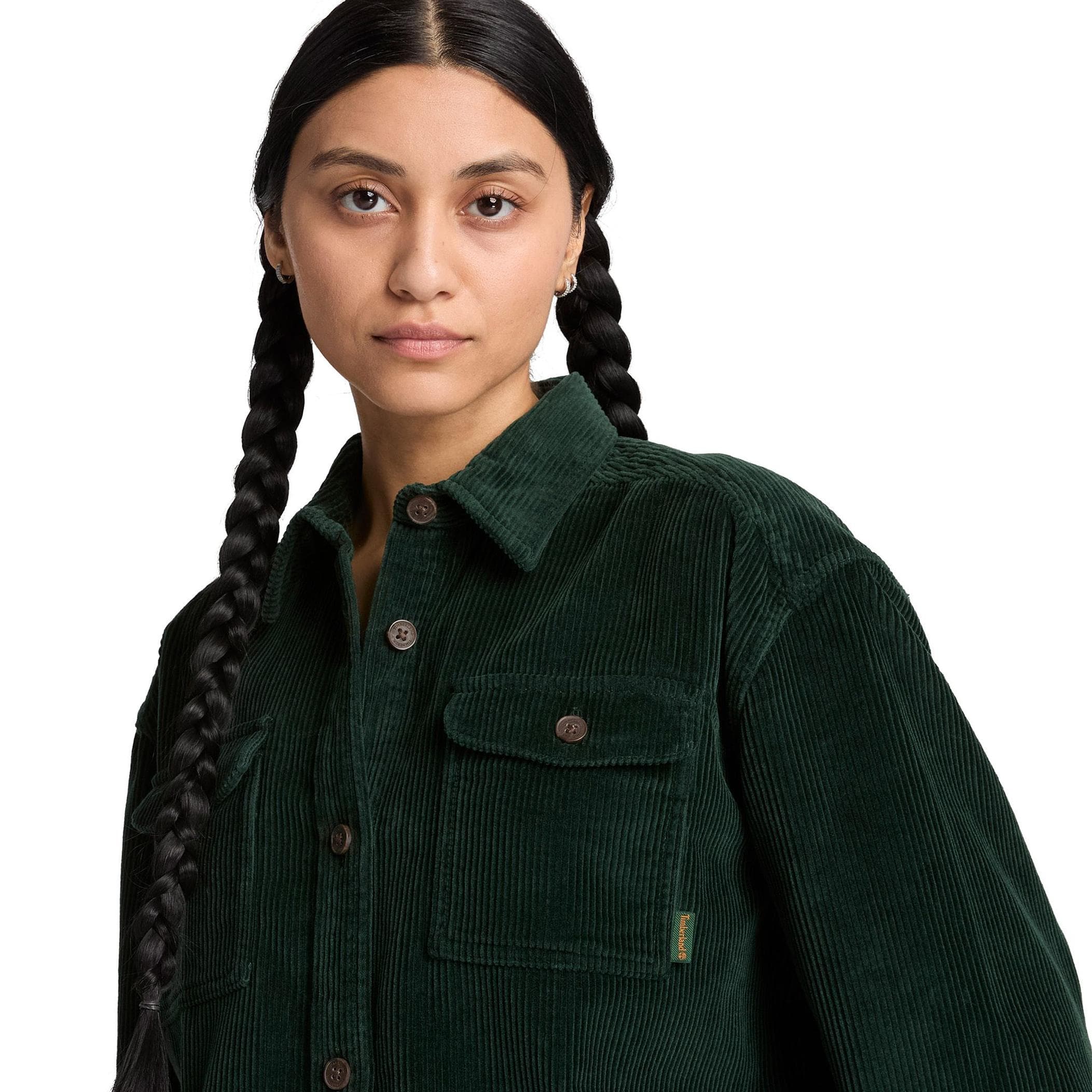 Timberland Timberland Corduroy Overshirt Kadın Gömlek Yeşil - 3