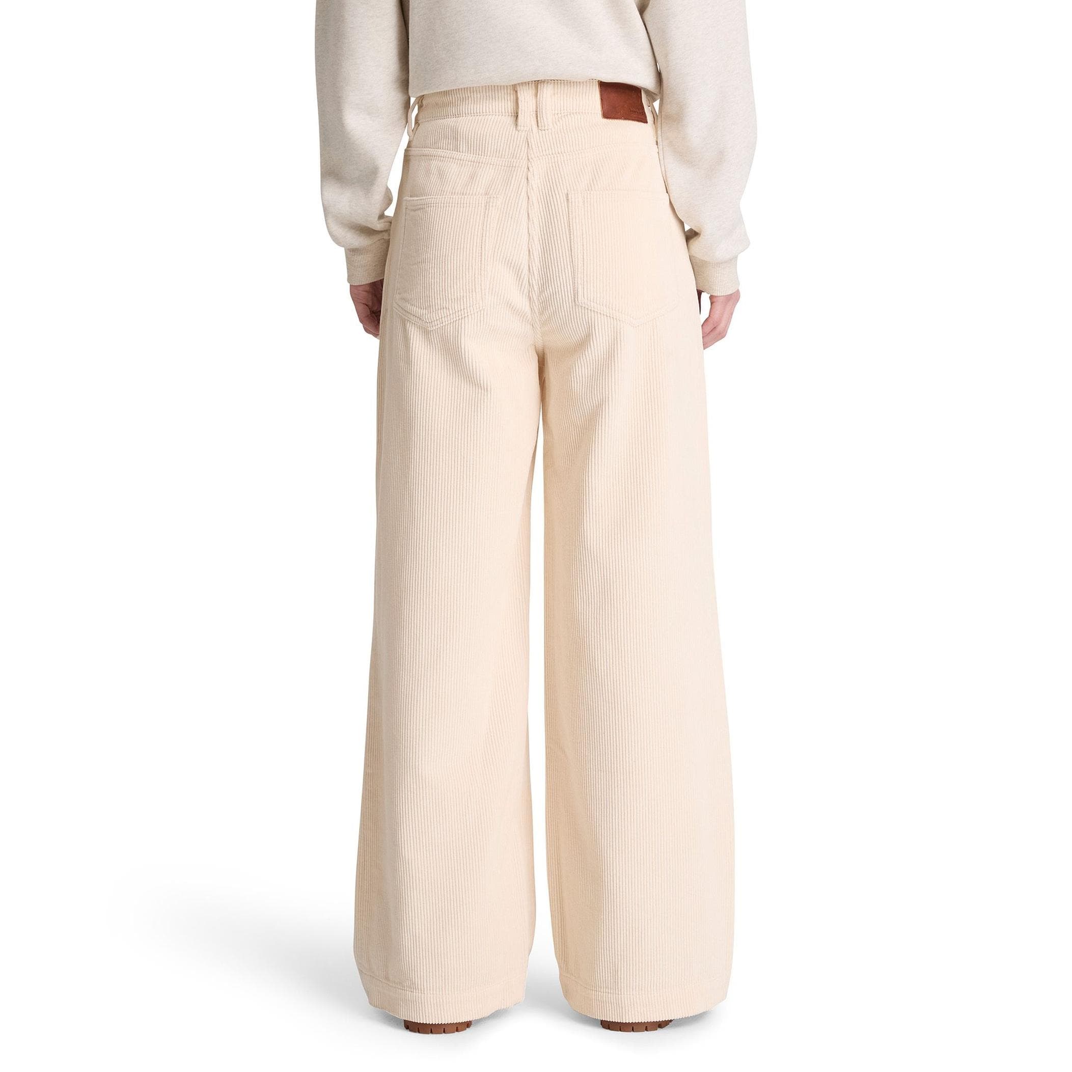 Timberland Timberland Corduroy Wide-Leg Pants Kadın Pantolon Krem - 2