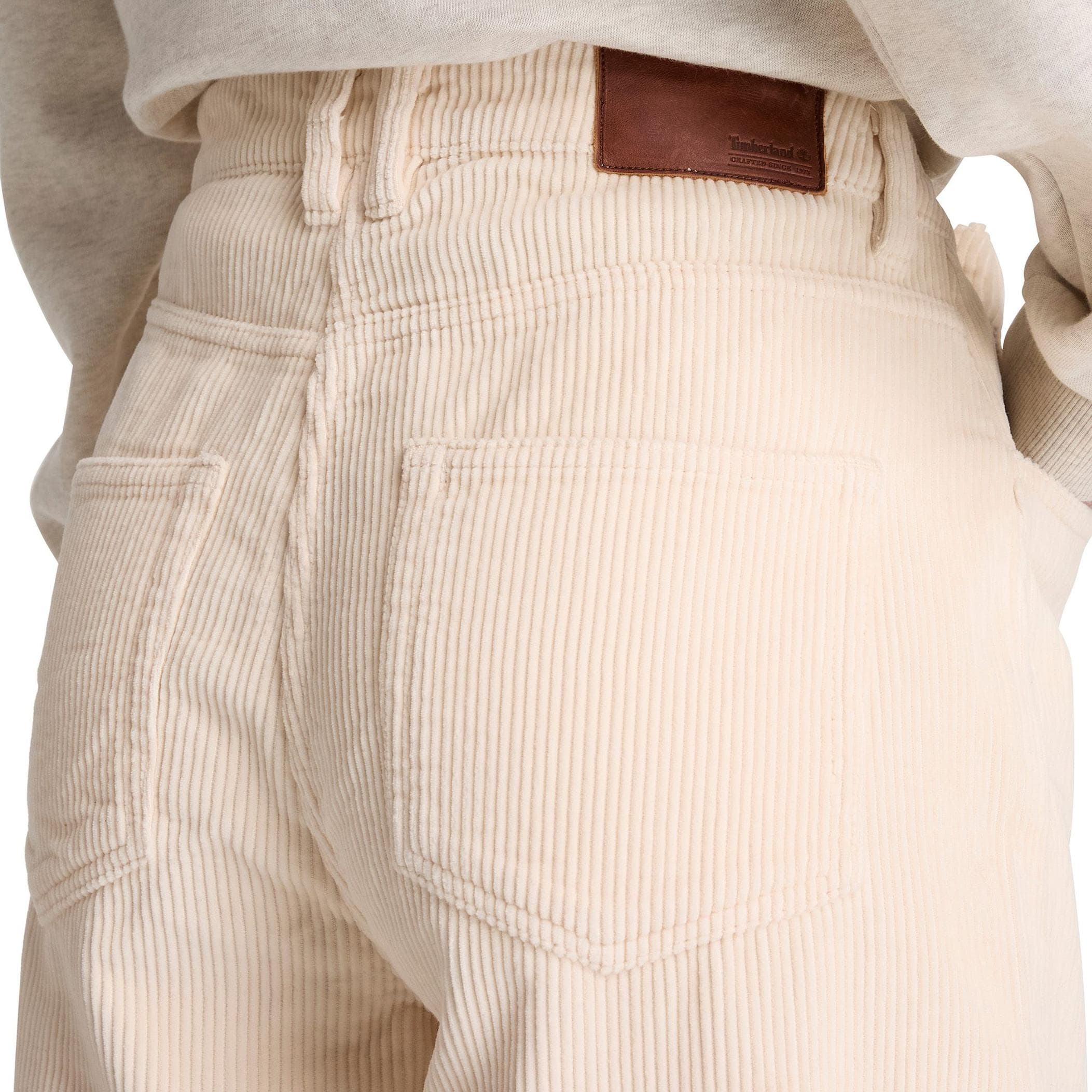 Timberland Timberland Corduroy Wide-Leg Pants Kadın Pantolon Krem - 3