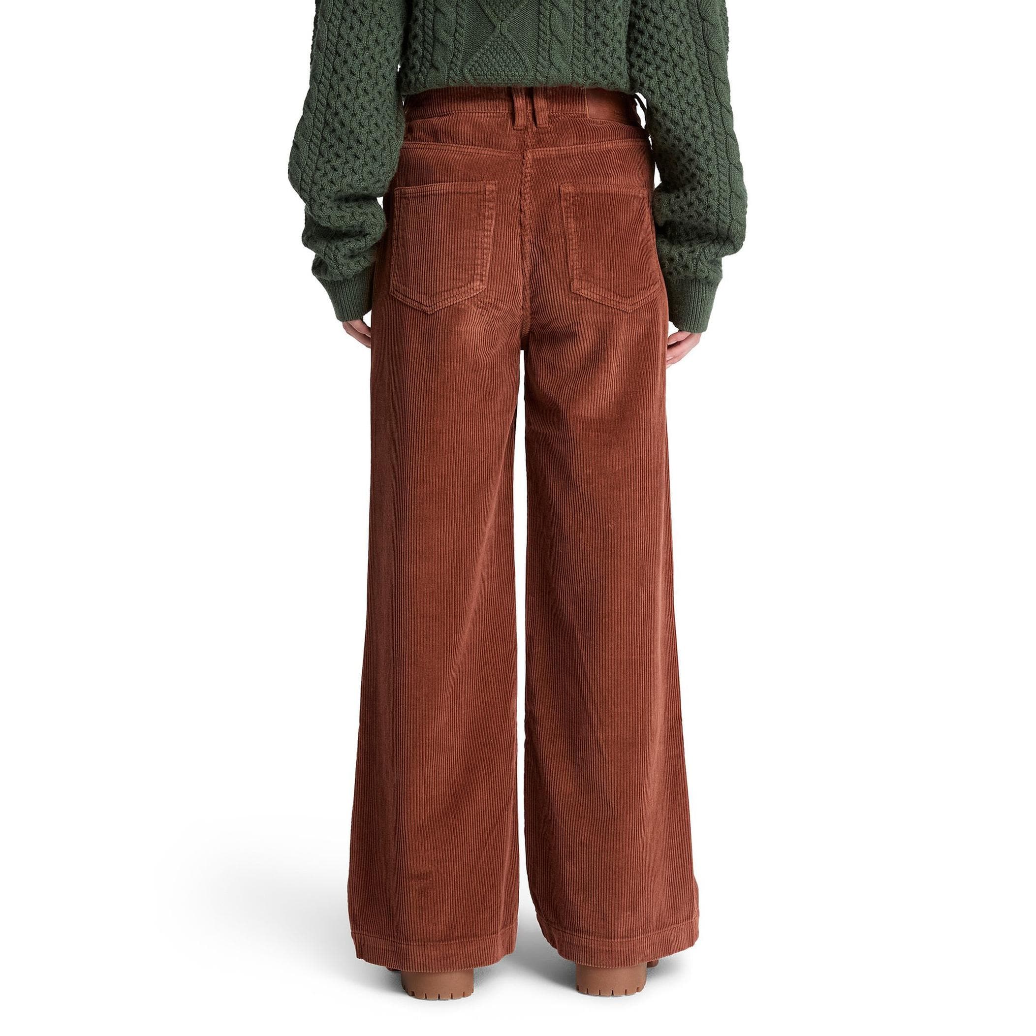Timberland Timberland Corduroy Wide-Leg Pants Kadın Pantolon Kahve - 2