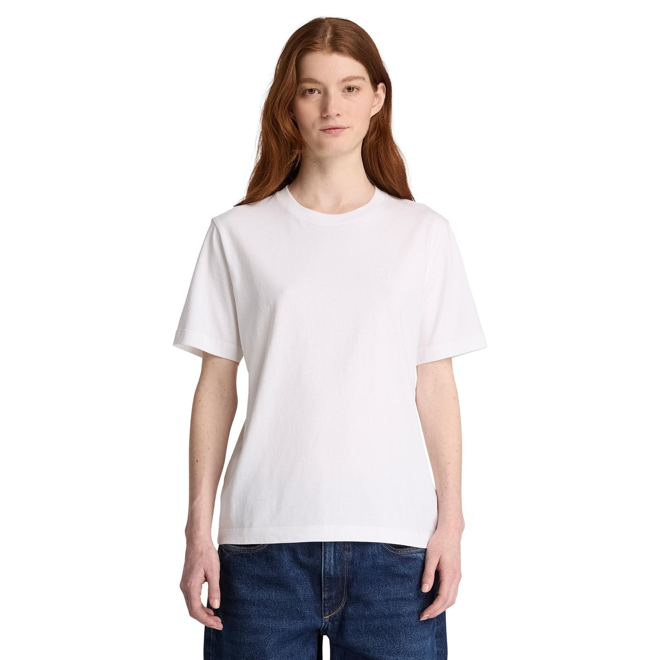 Timberland Timberland Crafted Crew Short-Sleeves Tee Kadın T-Shirt Beyaz