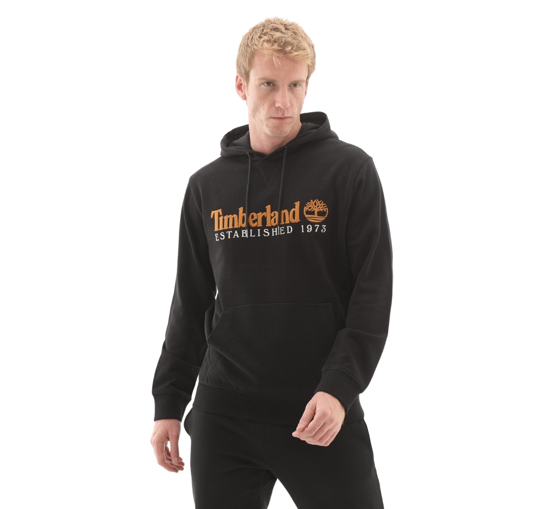 Timberland Timberland Establıshed 1973 Embroidered Logo Loopba Erkek Sweatshirt Siyah - 2