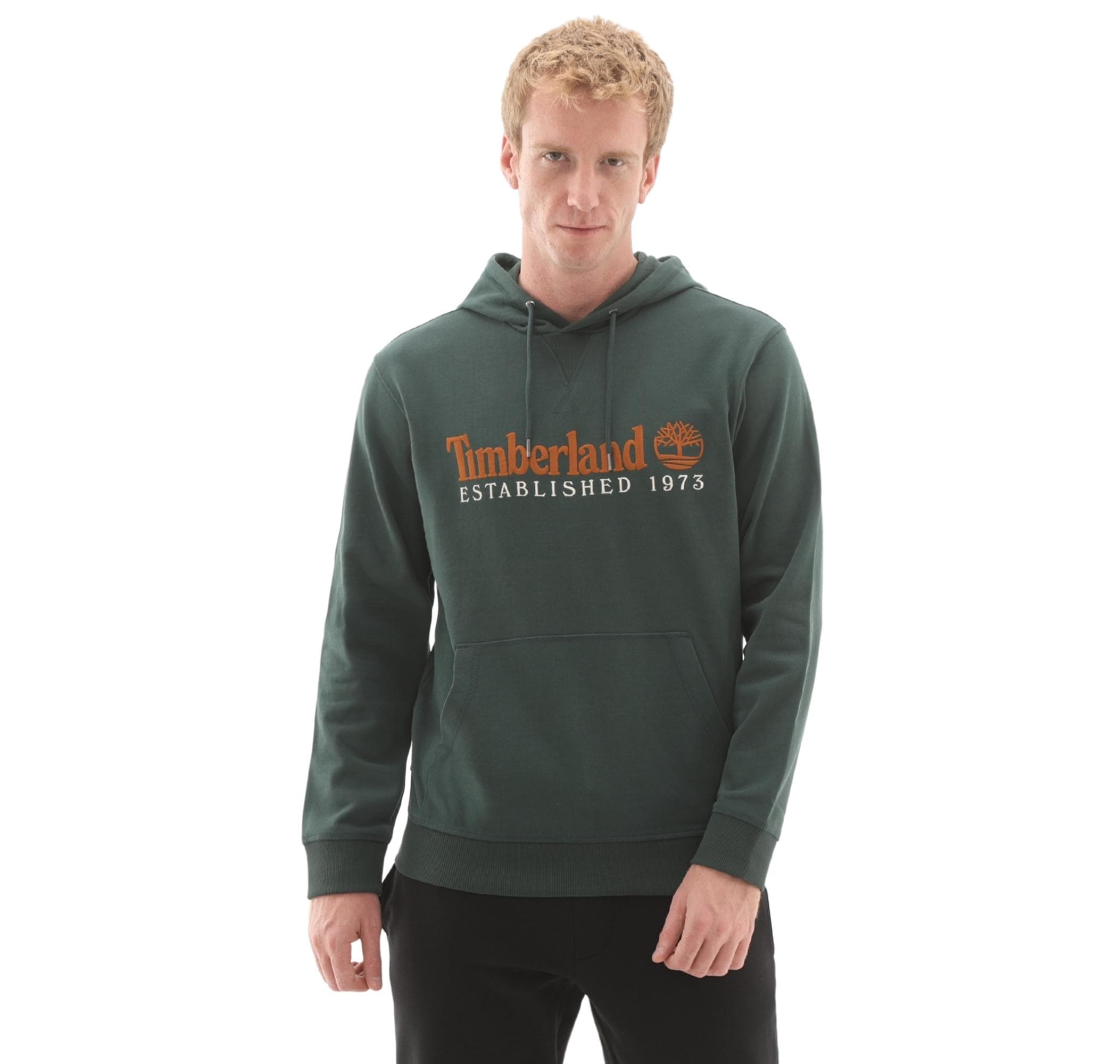 Timberland Timberland Establıshed 1973 Embroidered Logo Loopba Erkek Sweatshirt Yeşil