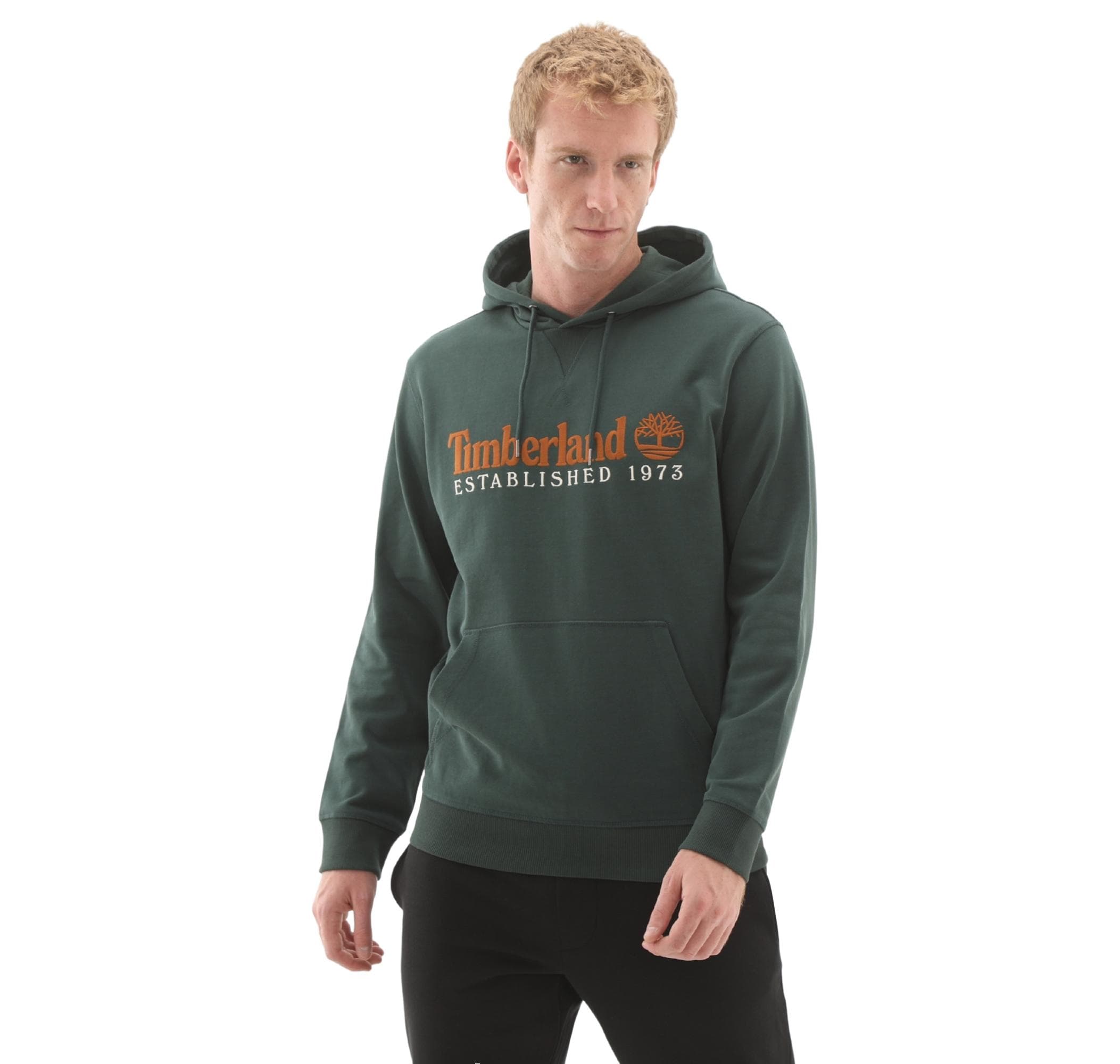 Timberland Timberland Establıshed 1973 Embroidered Logo Loopba Erkek Sweatshirt Yeşil - 4