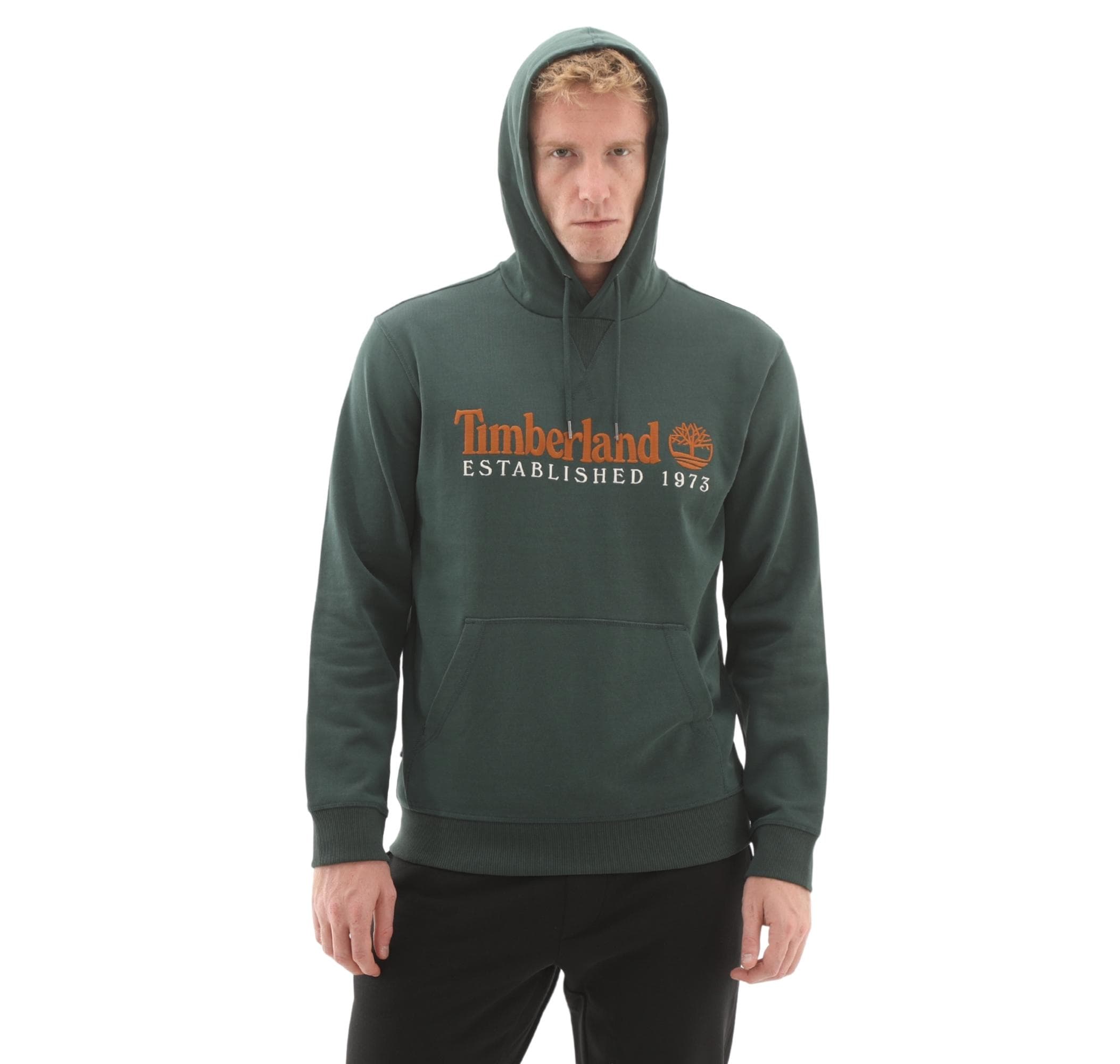 Timberland Timberland Establıshed 1973 Embroidered Logo Loopba Erkek Sweatshirt Yeşil - 5