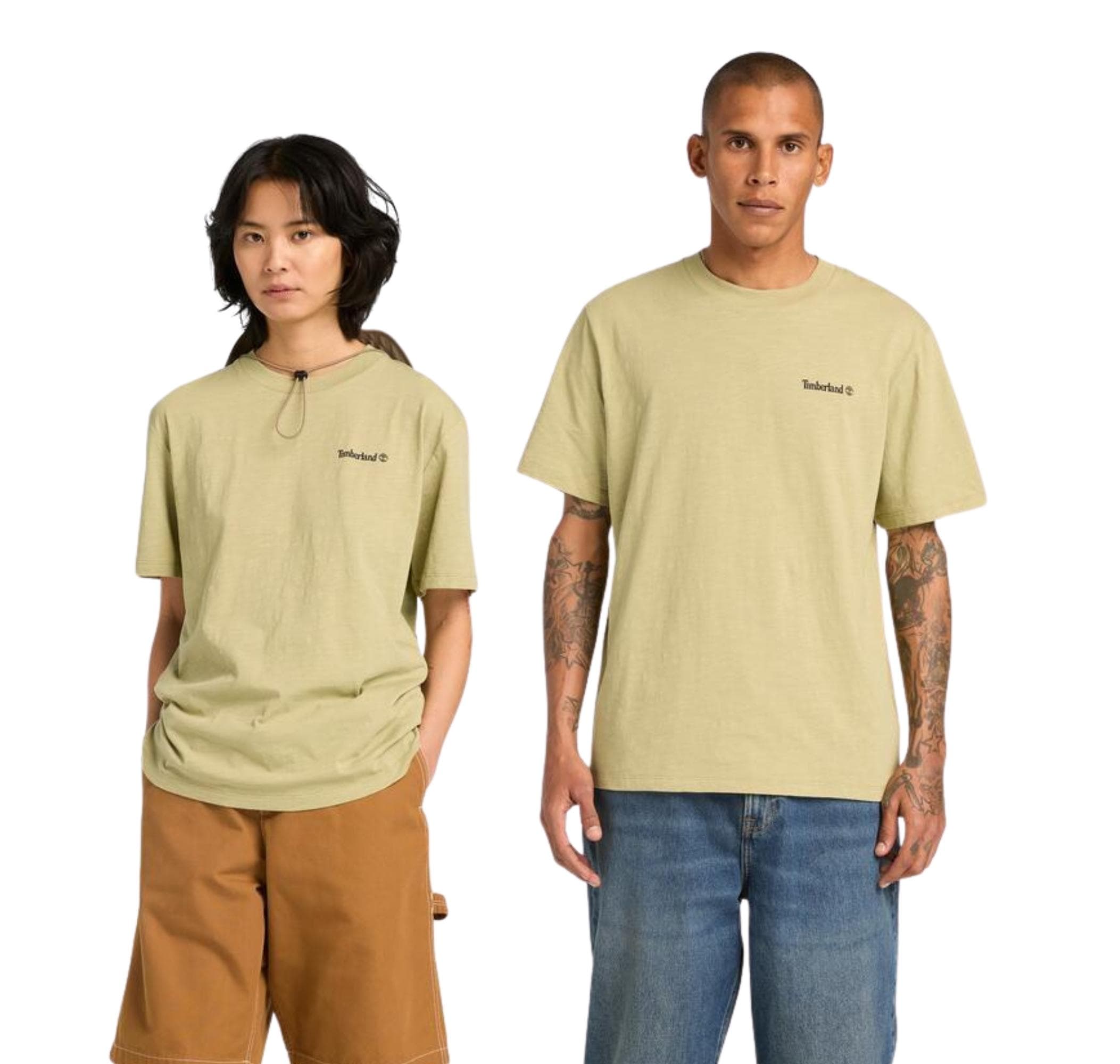 Timberland Timberland Fishing Photo Back Garphic Tee Erkek T-Shirt Haki - 2