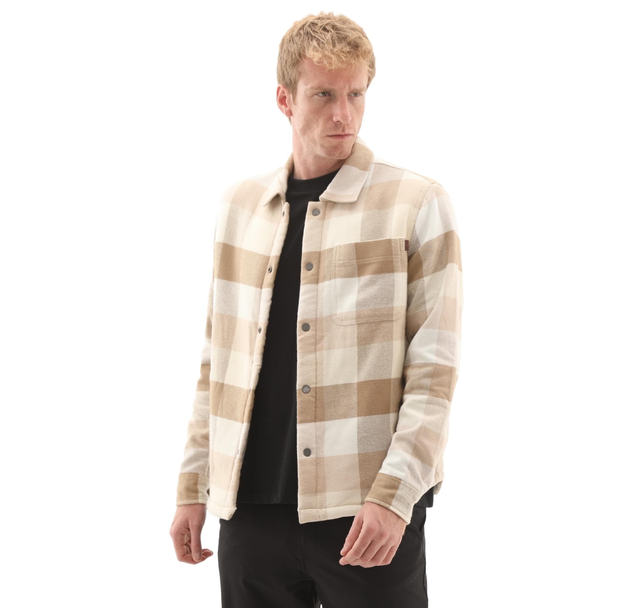 Timberland Timberland High Pile Lined Overshirt Erkek Ceket Krem - 2