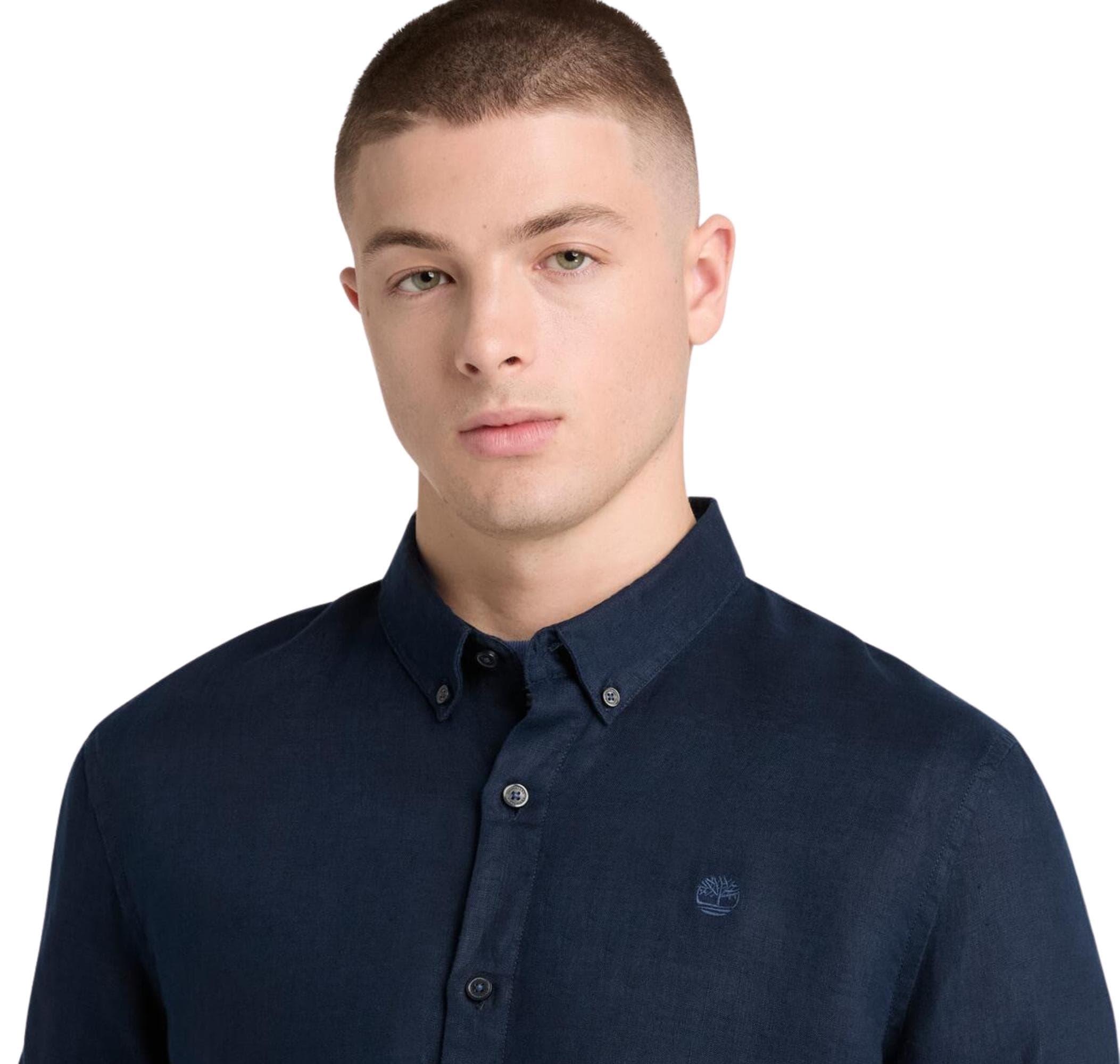 Timberland Timberland Mıll Brook Linen Shirt Erkek Gömlek Lacivert - 4