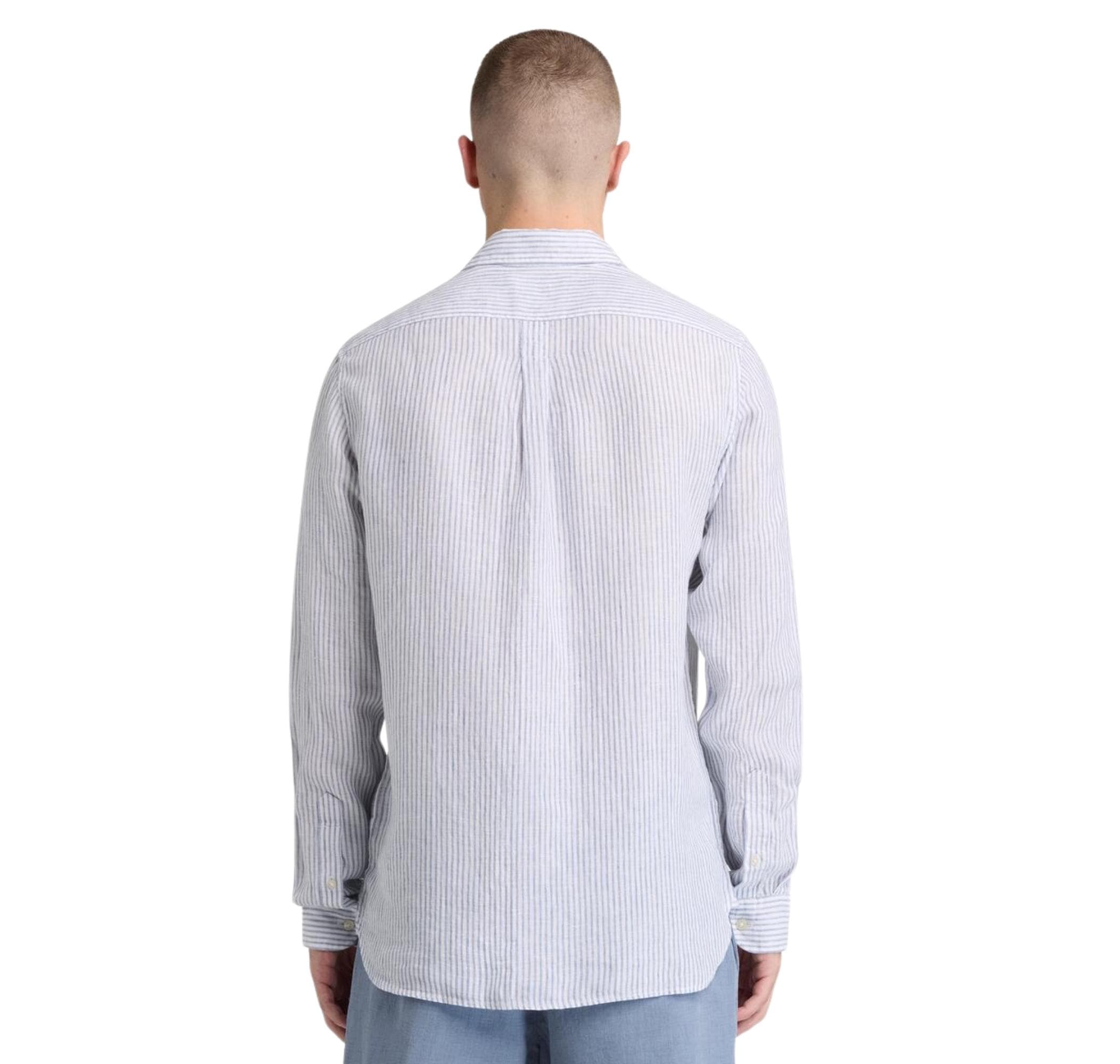 Timberland Timberland Mıll Brook Linen Striped Shirt (Regular) Erkek Gömlek Mavi - 2