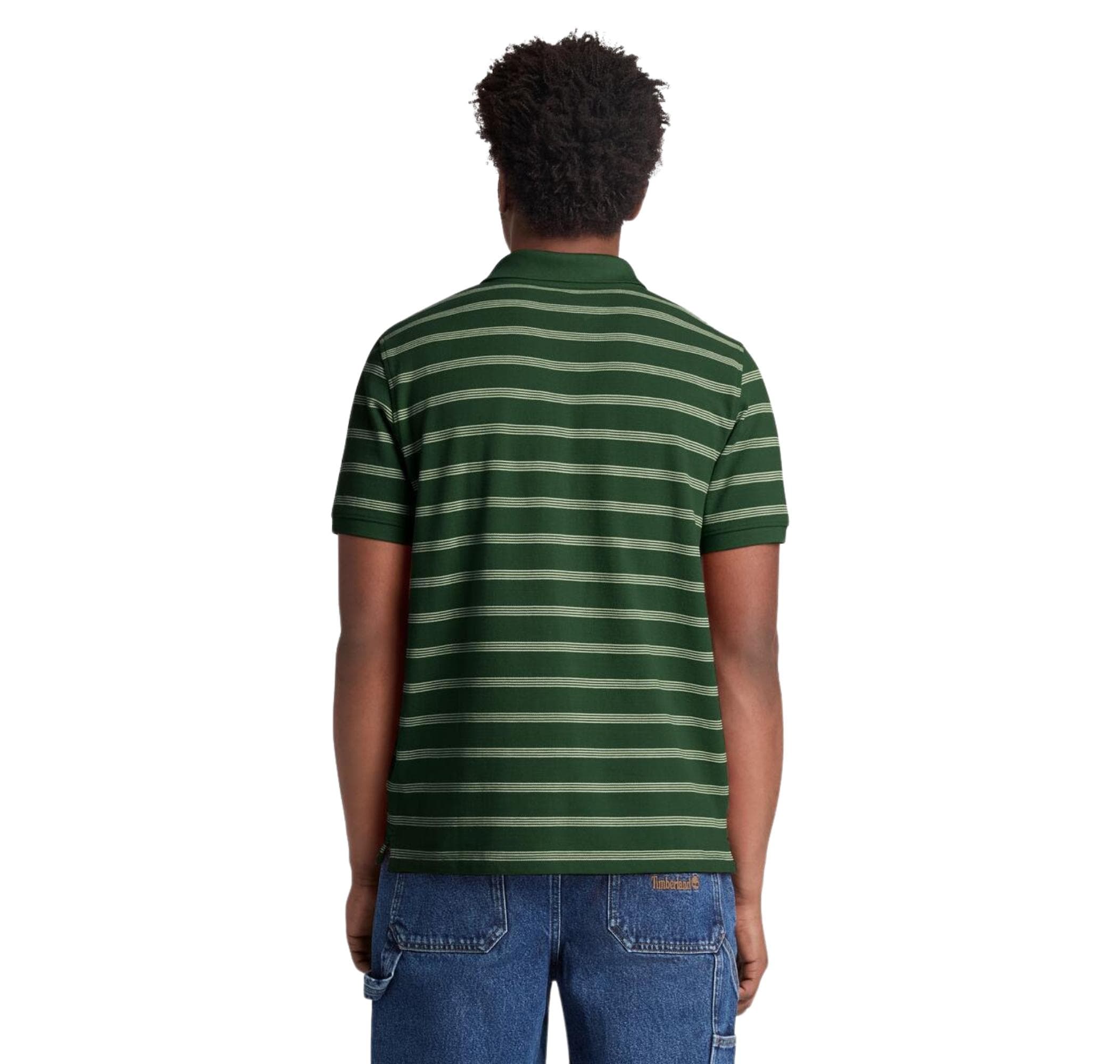 Timberland Timberland Mıllers Rıver 4 Rows Stripes Short Sleev Erkek T-Shirt Yeşil - 2
