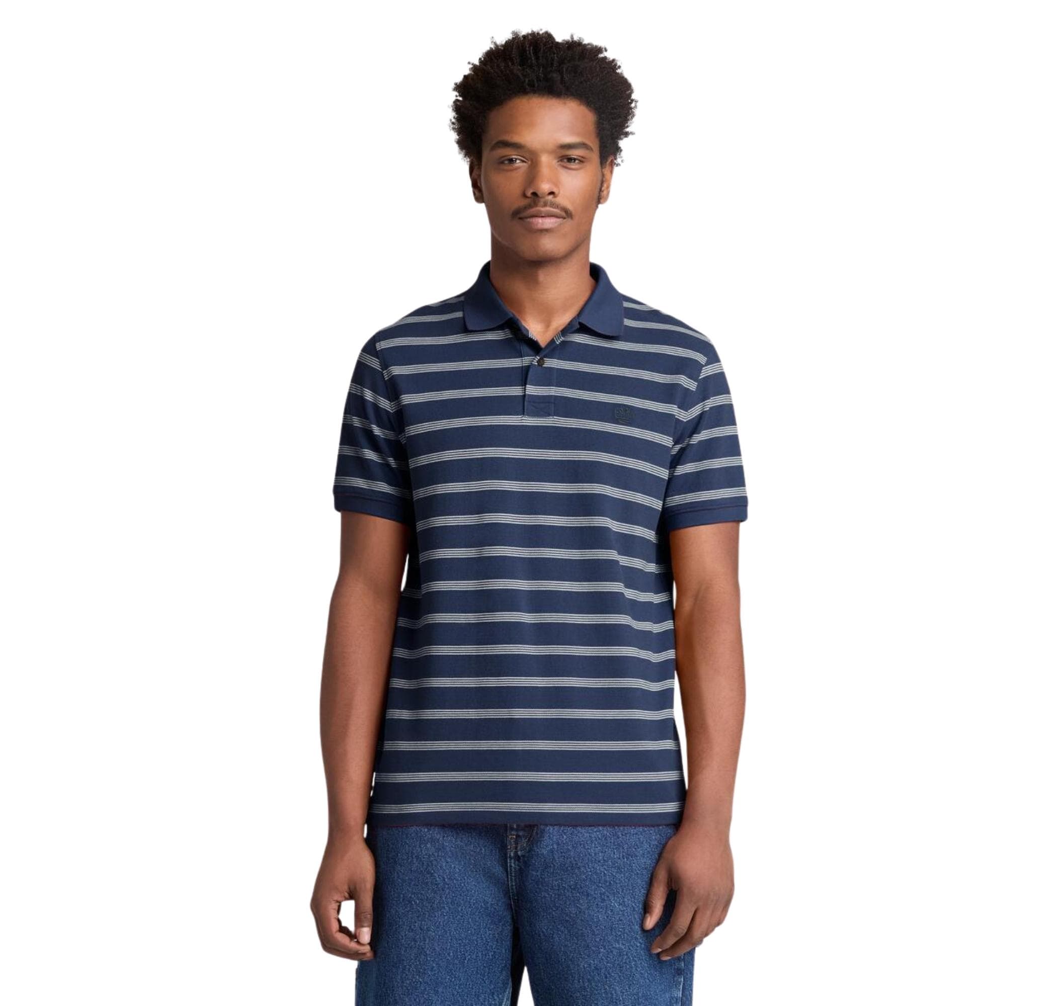 Timberland Timberland Mıllers Rıver 4 Rows Stripes Short Sleev Erkek T-Shirt Lacivert