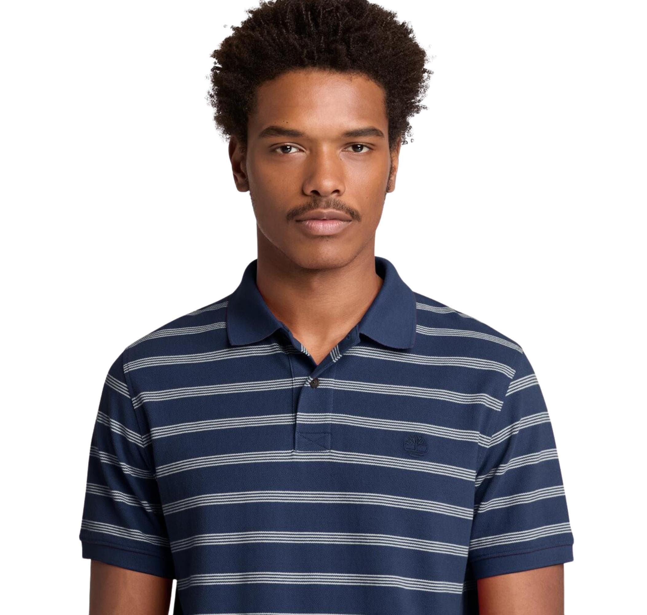Timberland Timberland Mıllers Rıver 4 Rows Stripes Short Sleev Erkek T-Shirt Lacivert - 3
