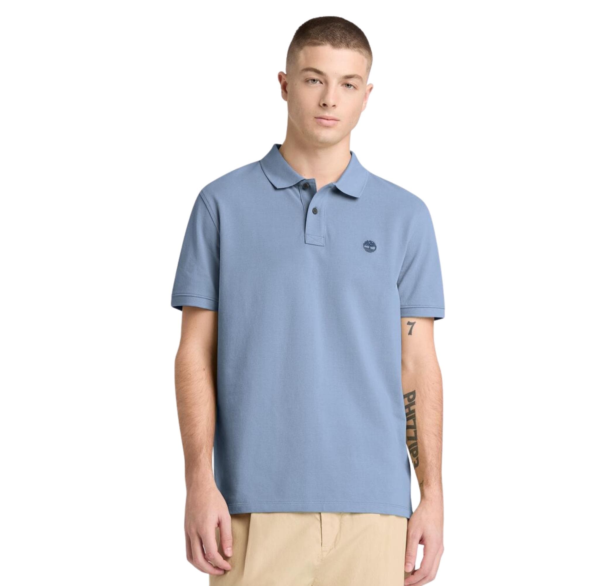 Timberland Timberland Mıllers Rıver Pique Short Sleeve Polo Erkek T-Shirt Mavi - 2