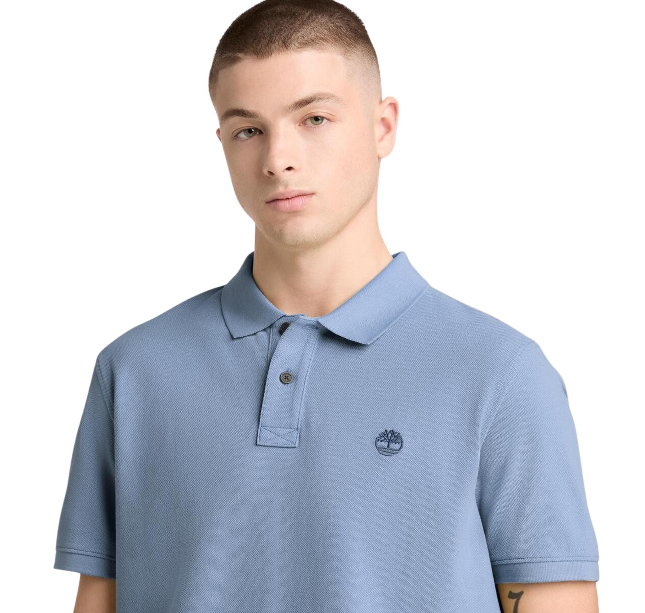 Timberland Timberland Mıllers Rıver Pique Short Sleeve Polo Erkek T-Shirt Mavi - 4