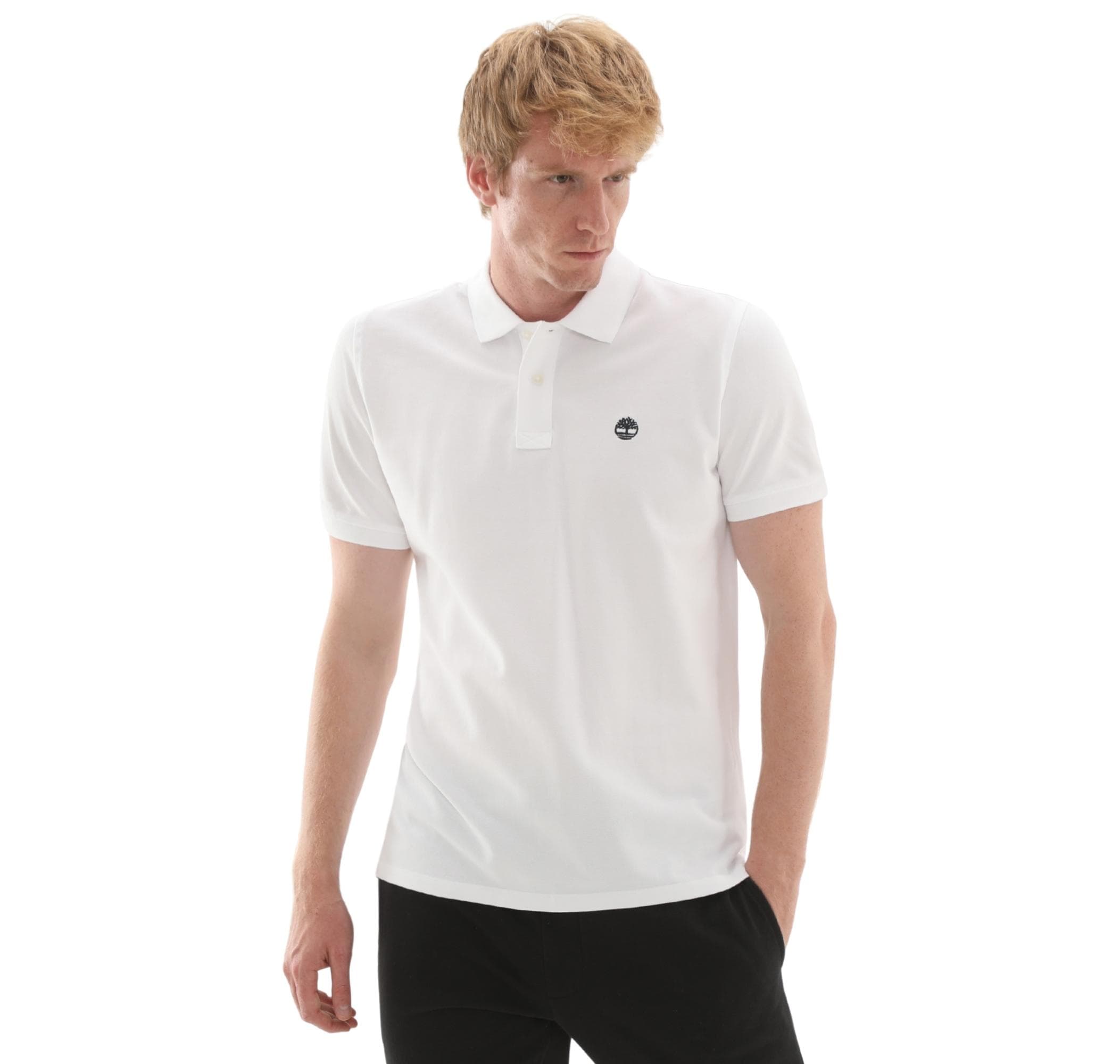 Timberland Timberland Mıllers Rıver Pique Short Sleeve Polo Erkek T-Shirt Beyaz - 2