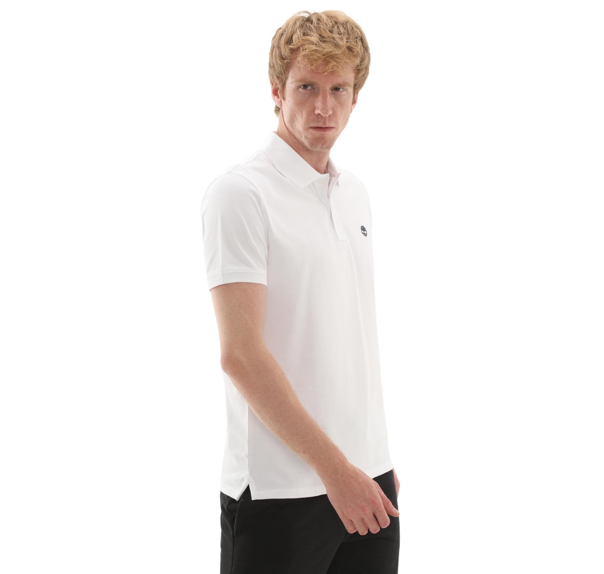 Timberland Timberland Mıllers Rıver Pique Short Sleeve Polo Erkek T-Shirt Beyaz - 3