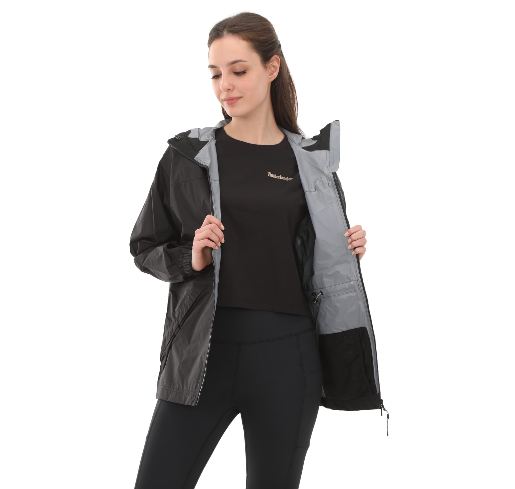 Timberland Timberland Mobı Flex Tech Waterproof 2.5L Jacket Kadın Yağmurluk-Rüzgarlık Siyah
