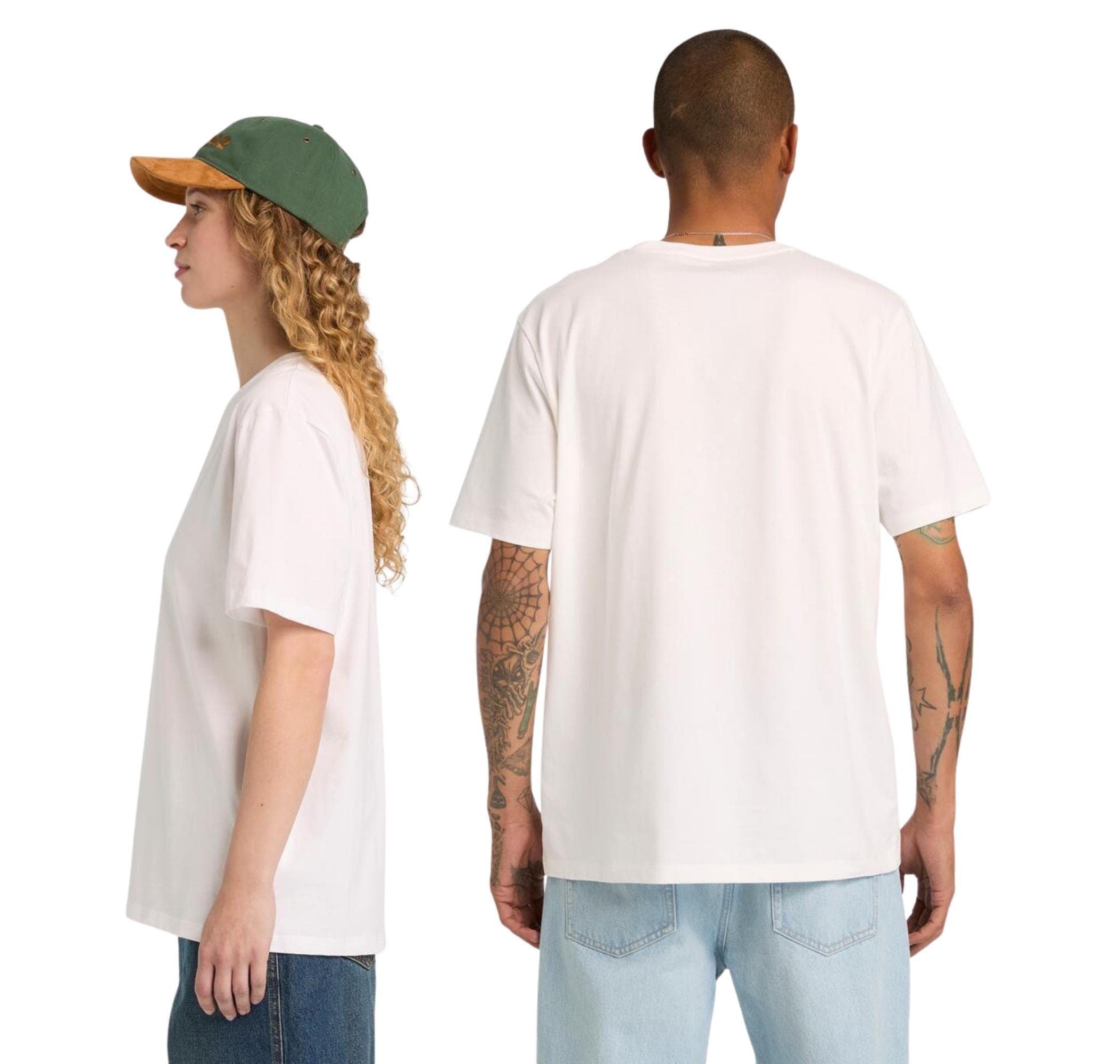 Timberland Timberland Print Stack Logo Short Sleeve Tee Erkek T-Shirt Beyaz - 3