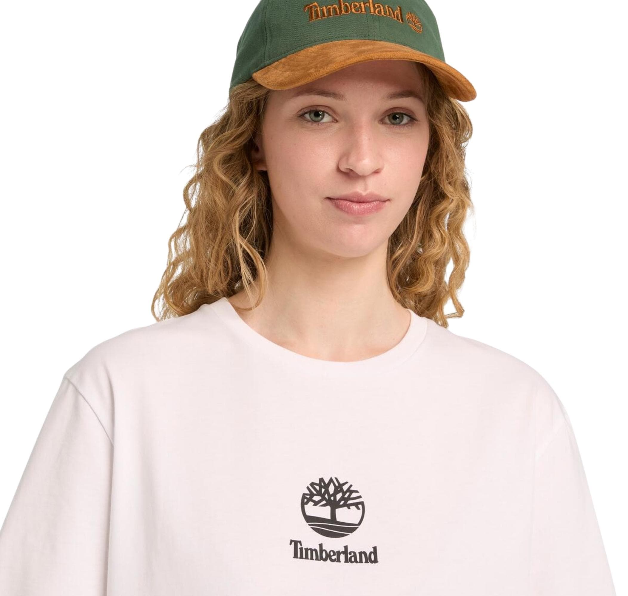 Timberland Timberland Print Stack Logo Short Sleeve Tee Erkek T-Shirt Beyaz - 4