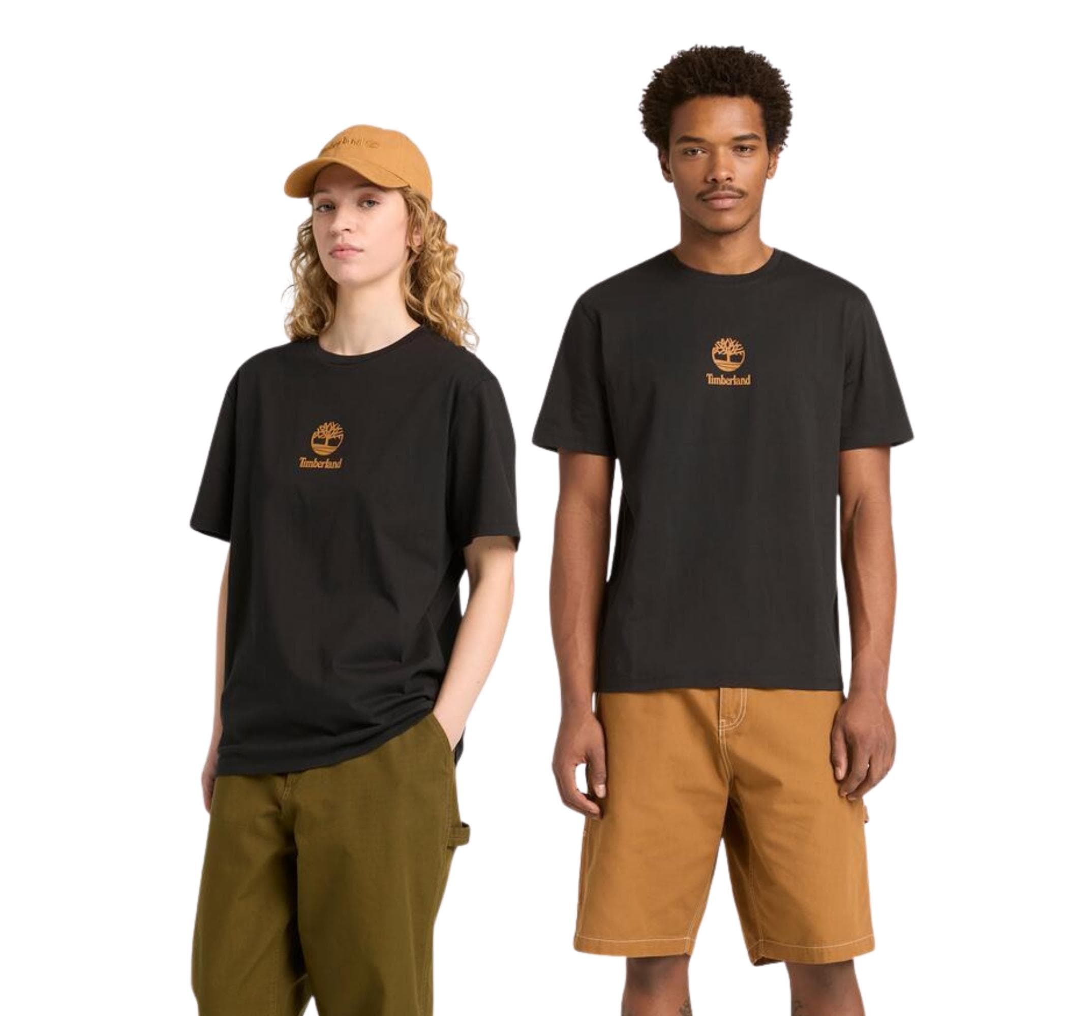 Timberland Timberland Print Stack Logo Short Sleeve Tee Erkek T-Shirt Siyah - 2