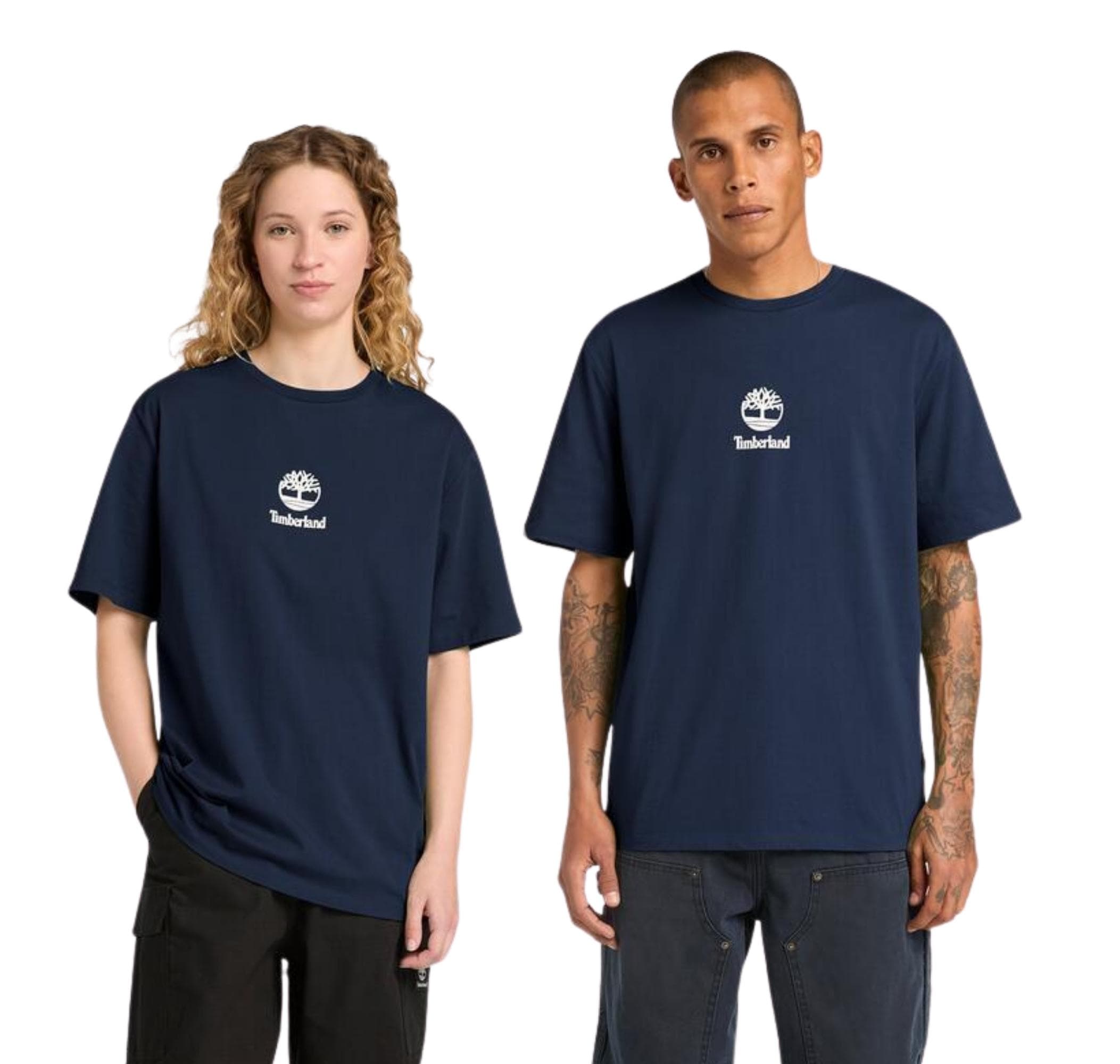 Timberland Timberland Print Stack Logo Short Sleeve Tee Erkek T-Shirt Lacivert - 2