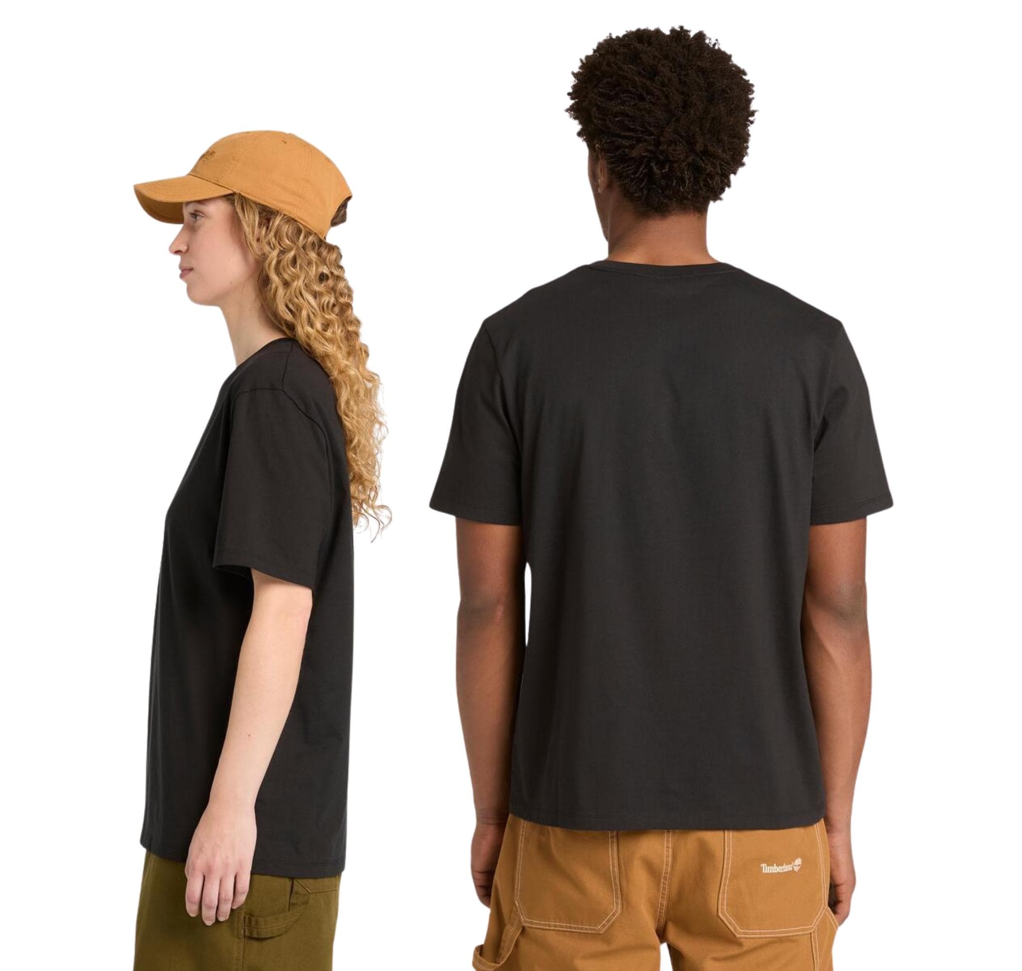 Timberland Timberland Print Stack Logo Short Sleeve Tee Erkek T-Shirt Siyah - 3