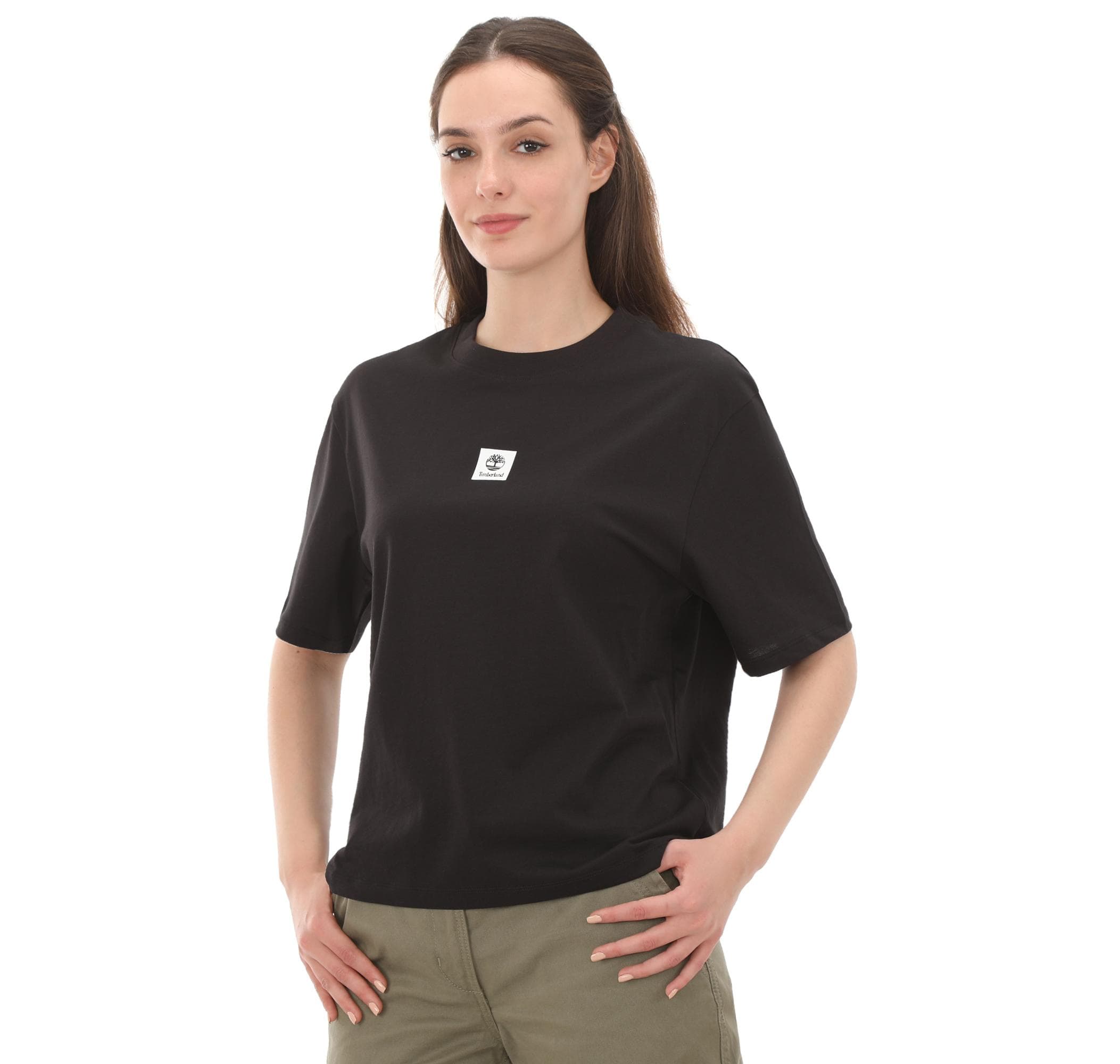 Timberland Timberland Short-Sleeve Tee Kadın T-Shirt Siyah - 2