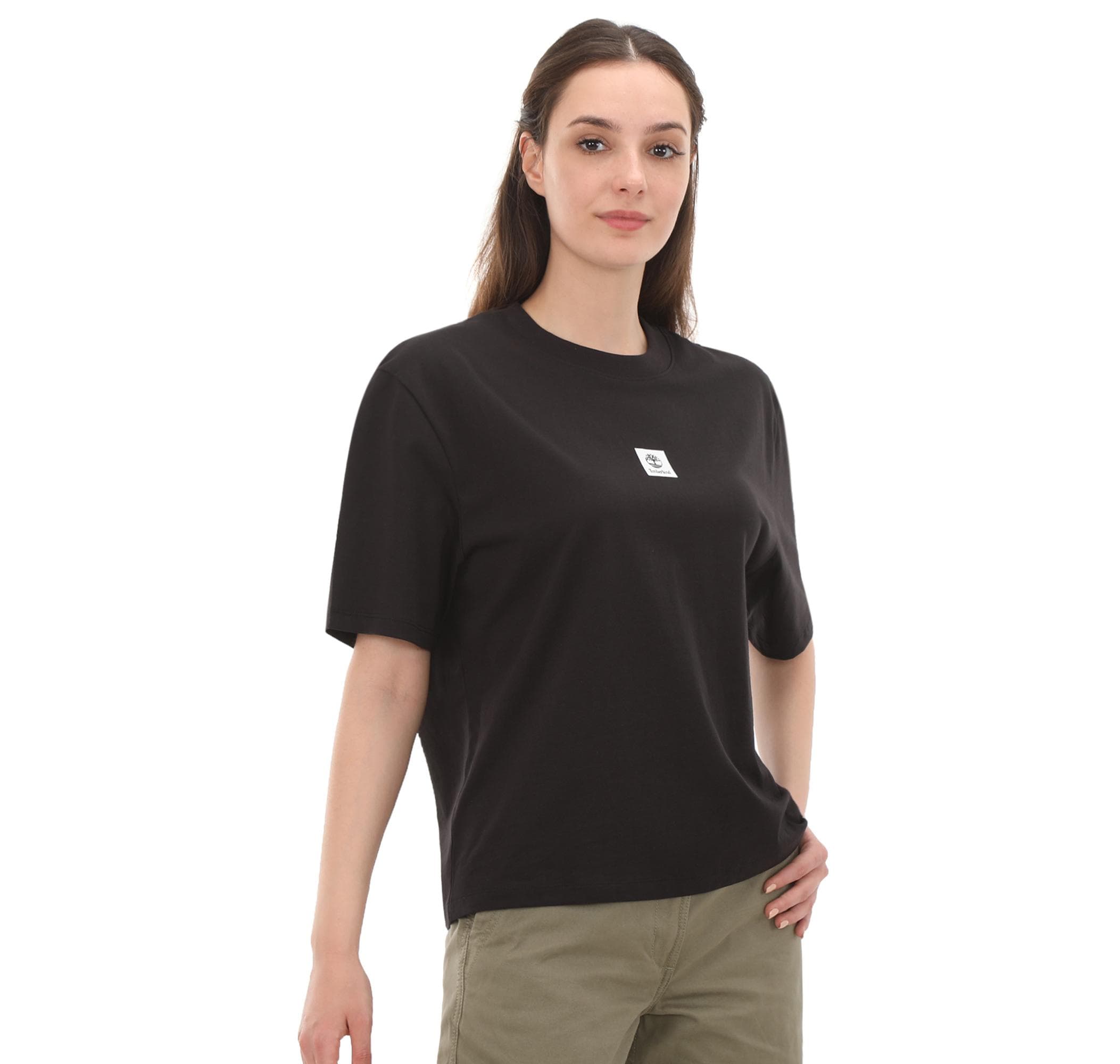 Timberland Timberland Short-Sleeve Tee Kadın T-Shirt Siyah - 3