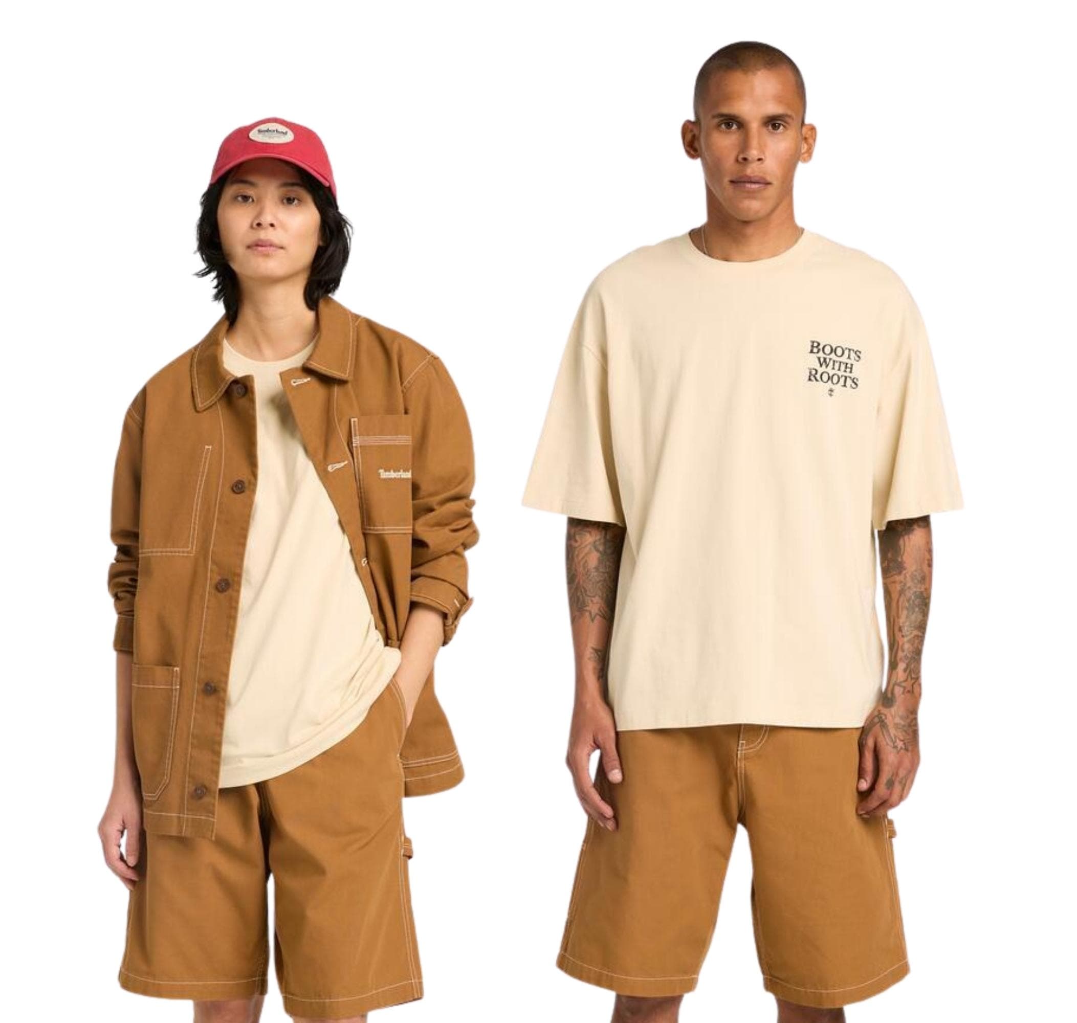 Timberland Timberland Short Sleeve ''Timbs On My Feet'' Graphi Erkek T-Shirt Krem - 2