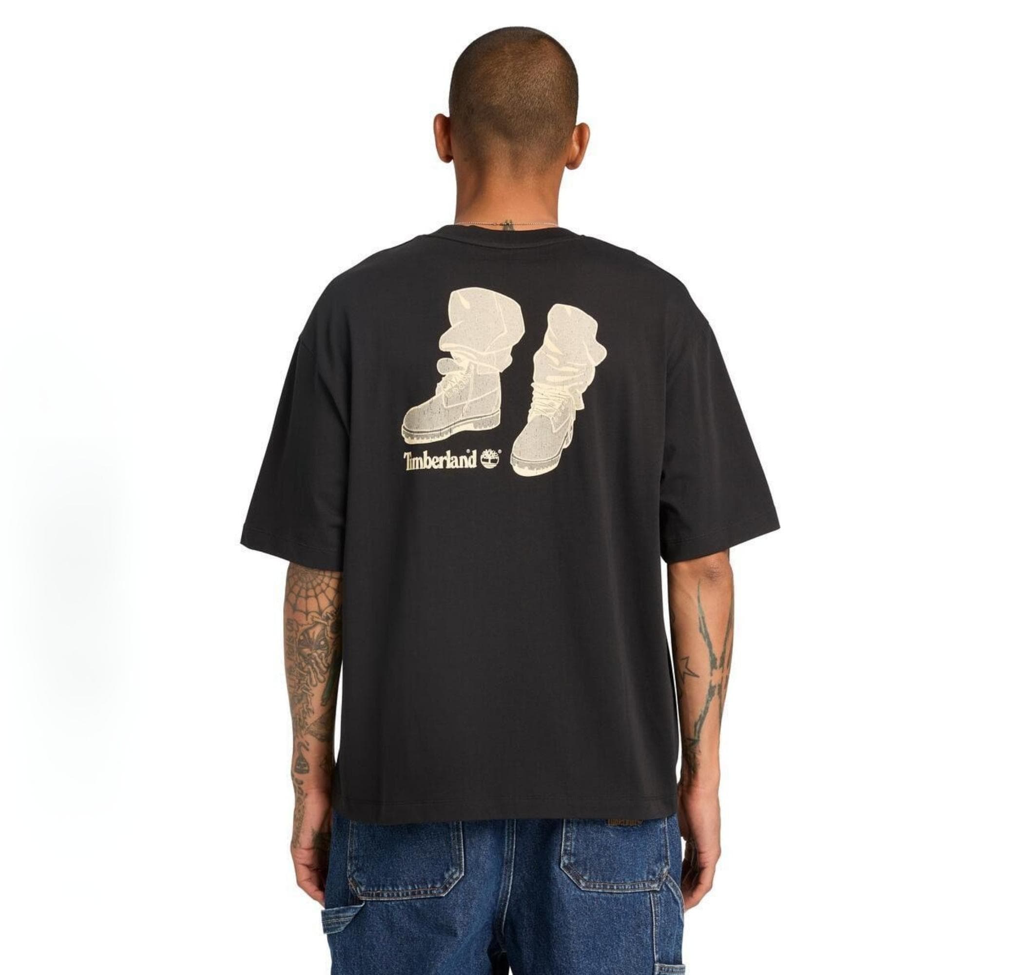 Timberland Timberland Short Sleeve ''Timbs On My Feet'' Graphi Erkek T-Shirt Siyah - 2