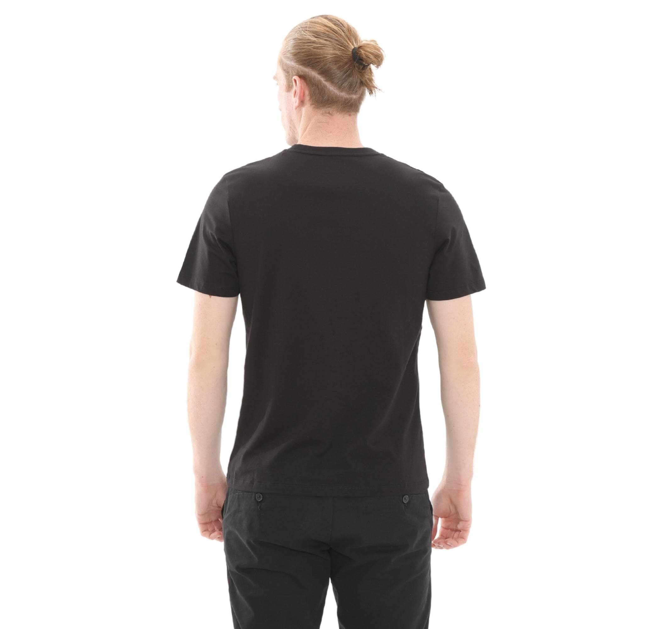 Timberland Timberland Small Linear Logo Print Tee Erkek T-Shirt Siyah - 4