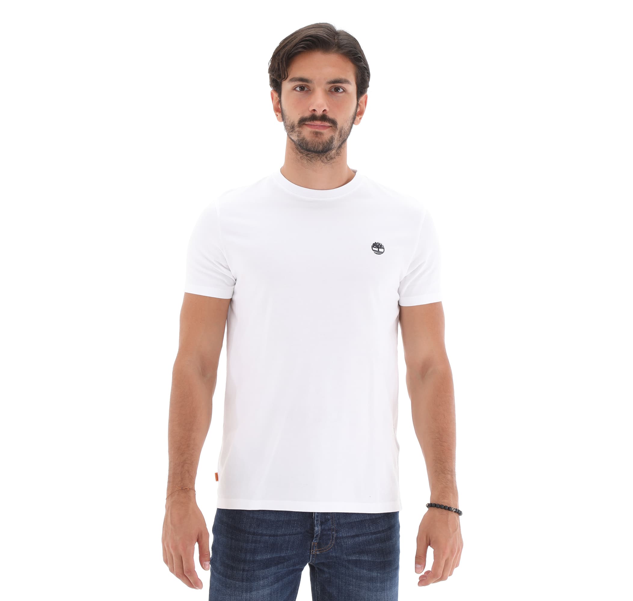 Timberland Timberland Ss Dunstan River Jersey Crew Tee Slim Erkek T-Shirt Beyaz