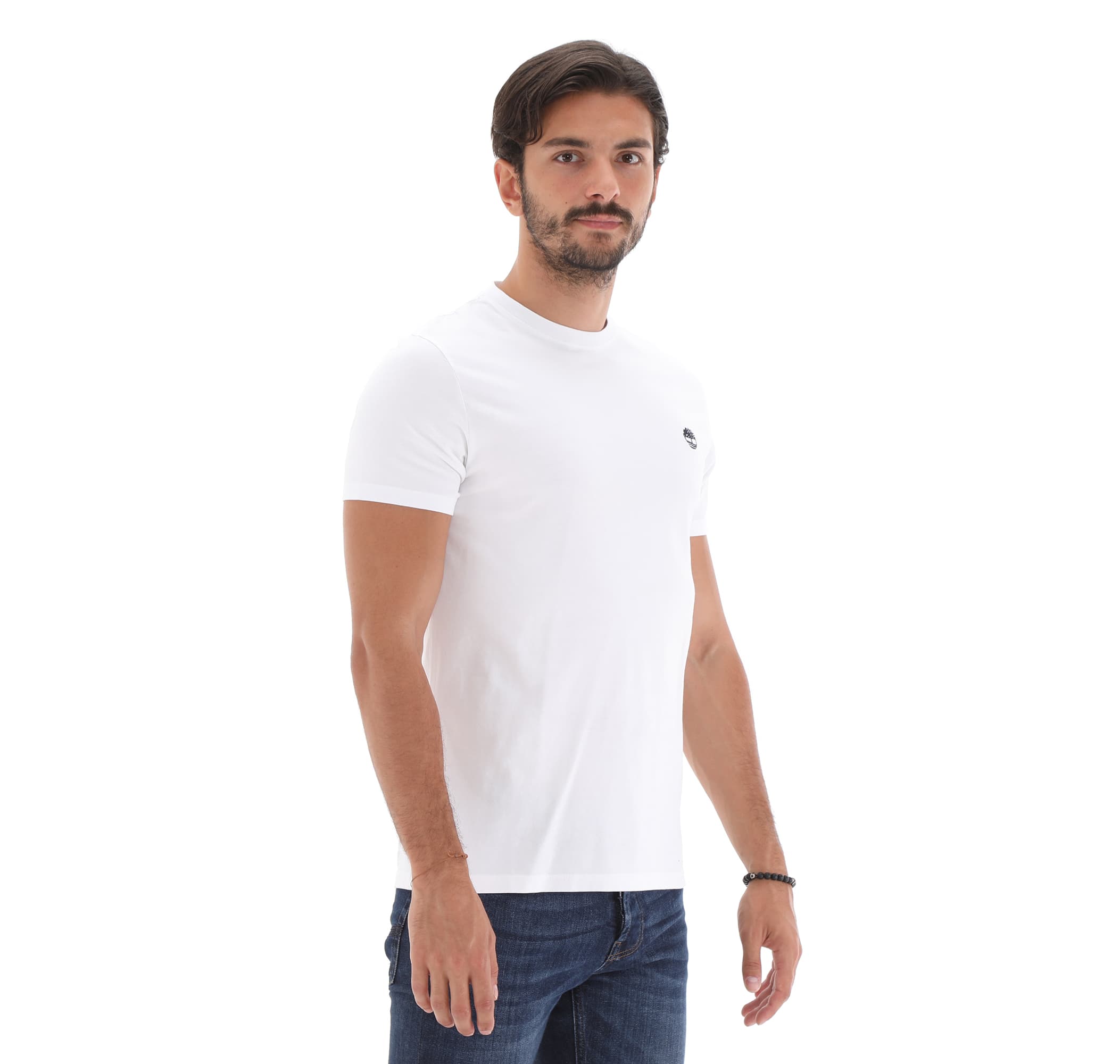 Timberland Timberland Ss Dunstan River Jersey Crew Tee Slim Erkek T-Shirt Beyaz - 2