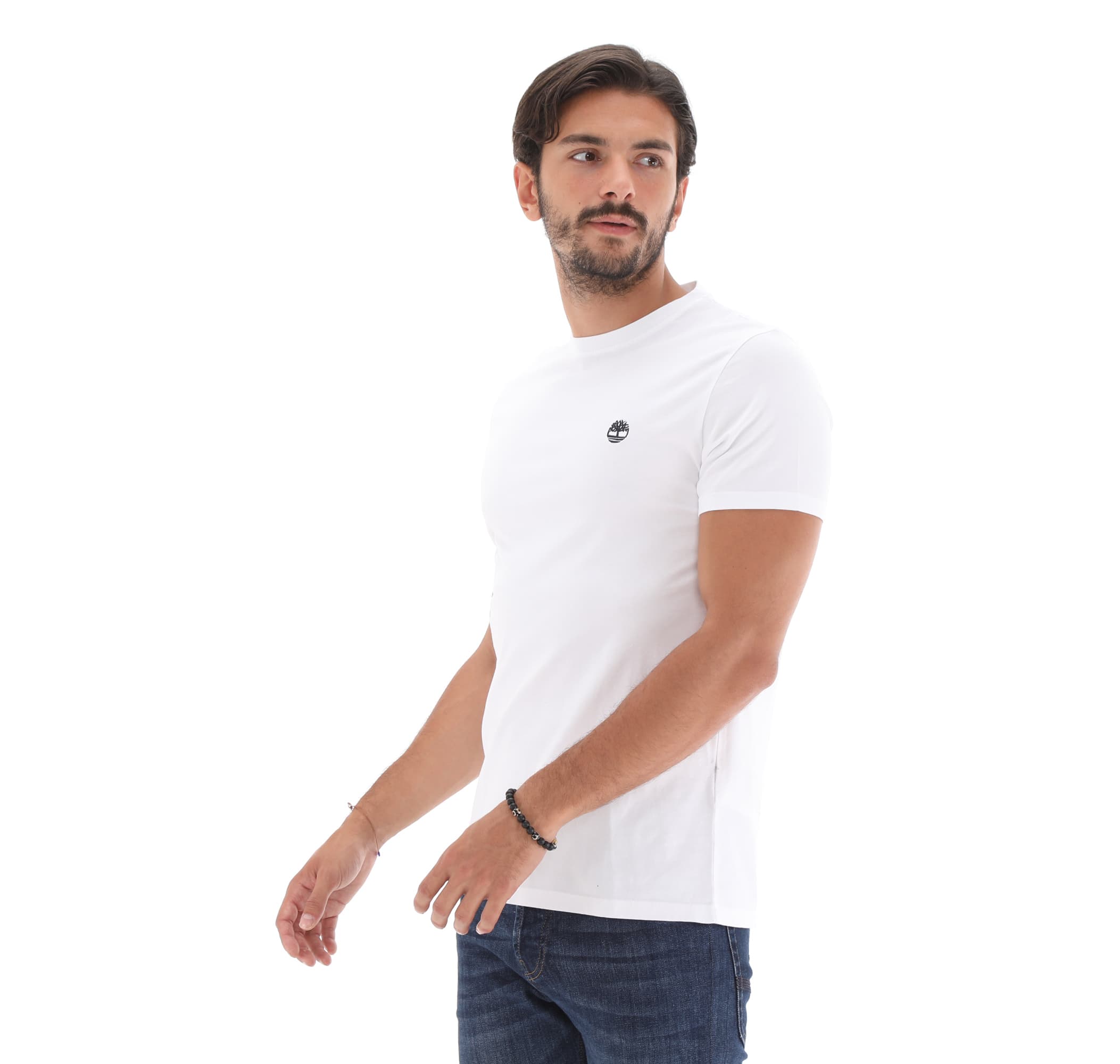Timberland Timberland Ss Dunstan River Jersey Crew Tee Slim Erkek T-Shirt Beyaz - 3