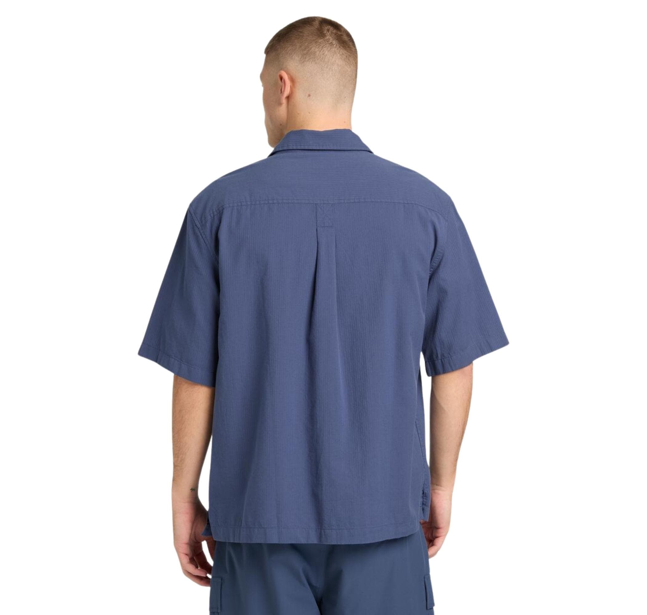 Timberland Timberland Ss Seersucker Resort Shirt Erkek Gömlek Mavi - 3