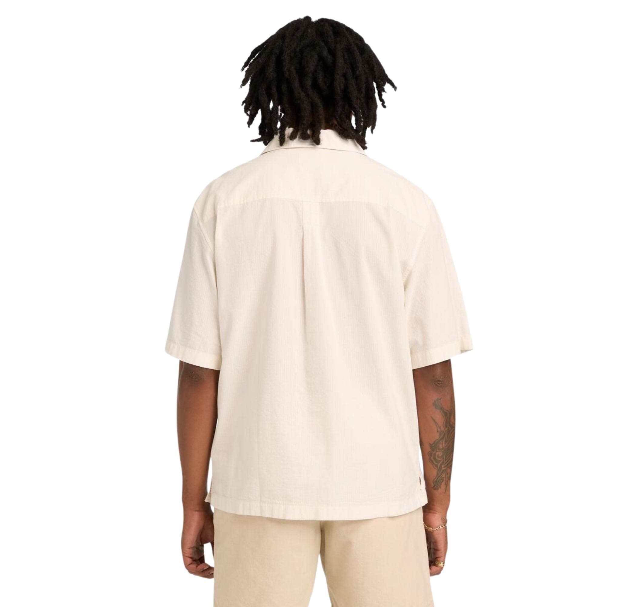 Timberland Timberland Ss Seersucker Resort Shirt Erkek Gömlek Krem - 2