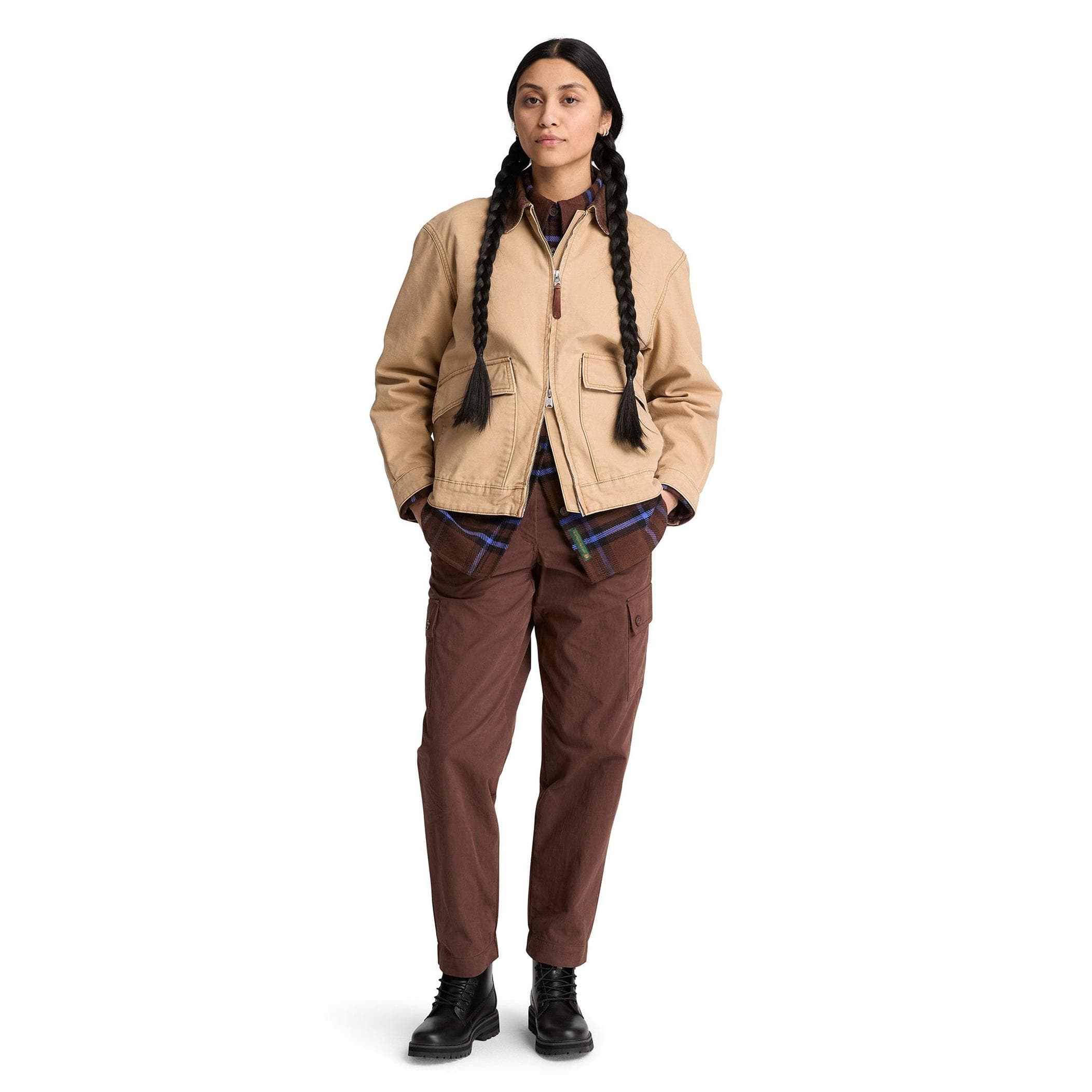 Timberland Timberland Strafford Washed Canvas Jacket 2.0 Kadın Ceket Bej - 5