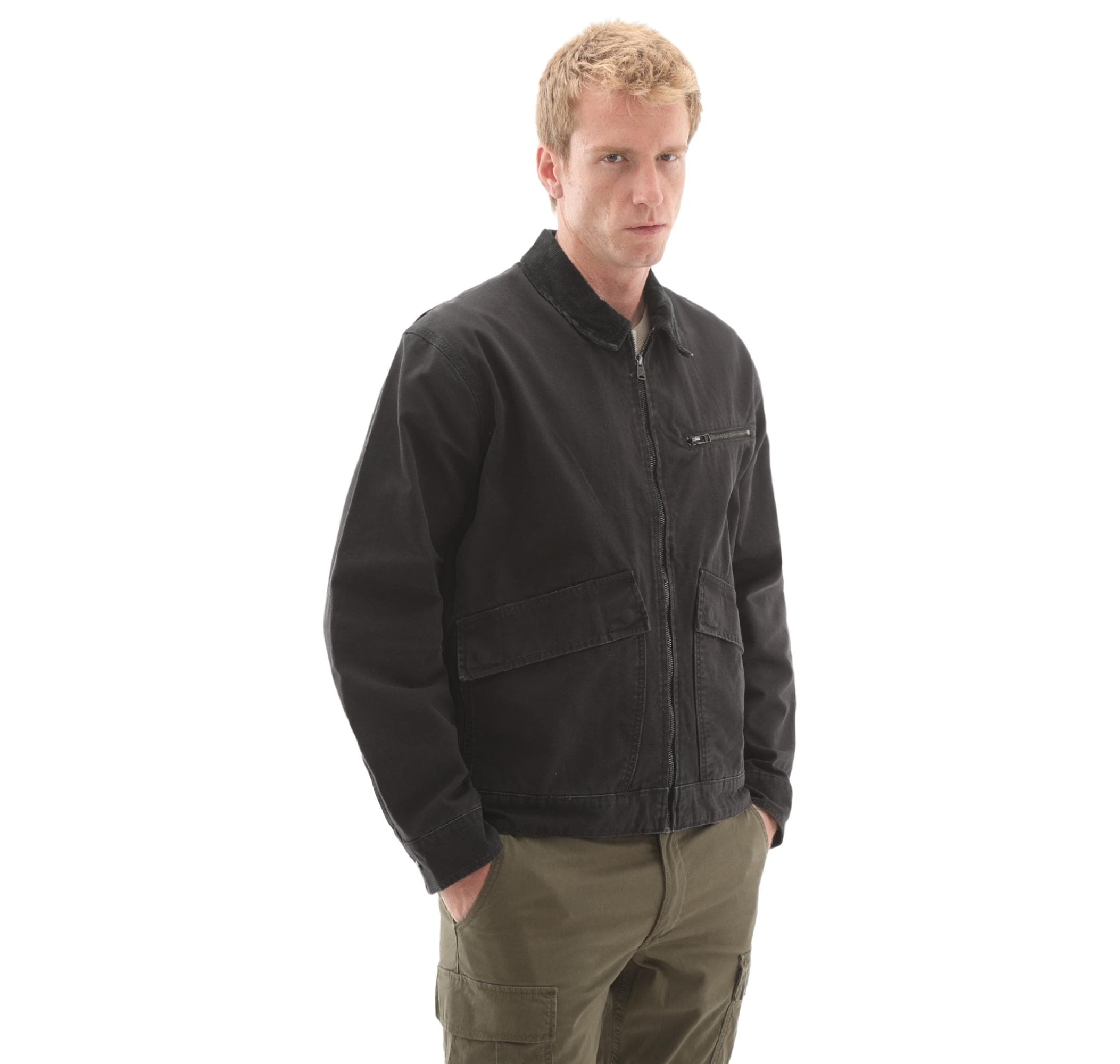Timberland Timberland Strafford Washed Canvas Jacket Erkek Ceket Siyah - 3