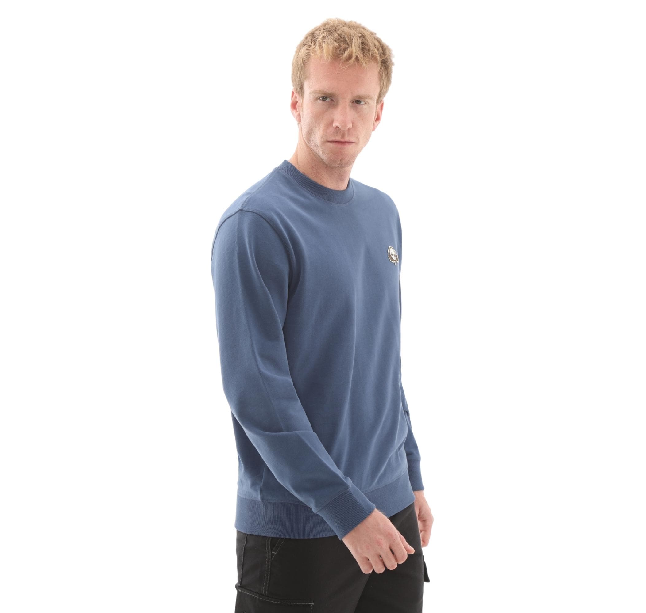 Timberland Timberland Tree Logo Patch Crewneck Erkek Sweatshirt Mavi - 3