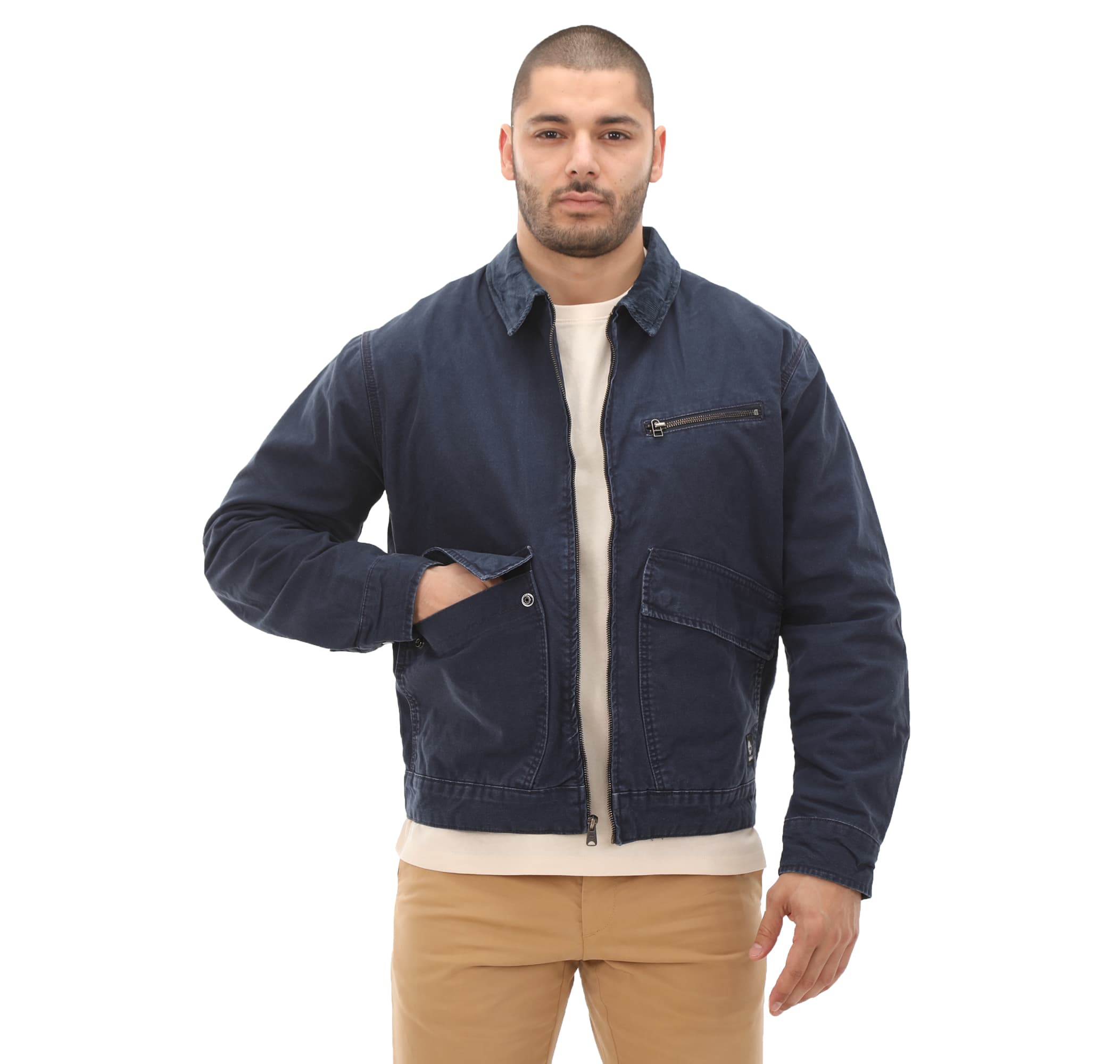 Timberland Timberland Washed Canvas Jacket Erkek Ceket Lacivert