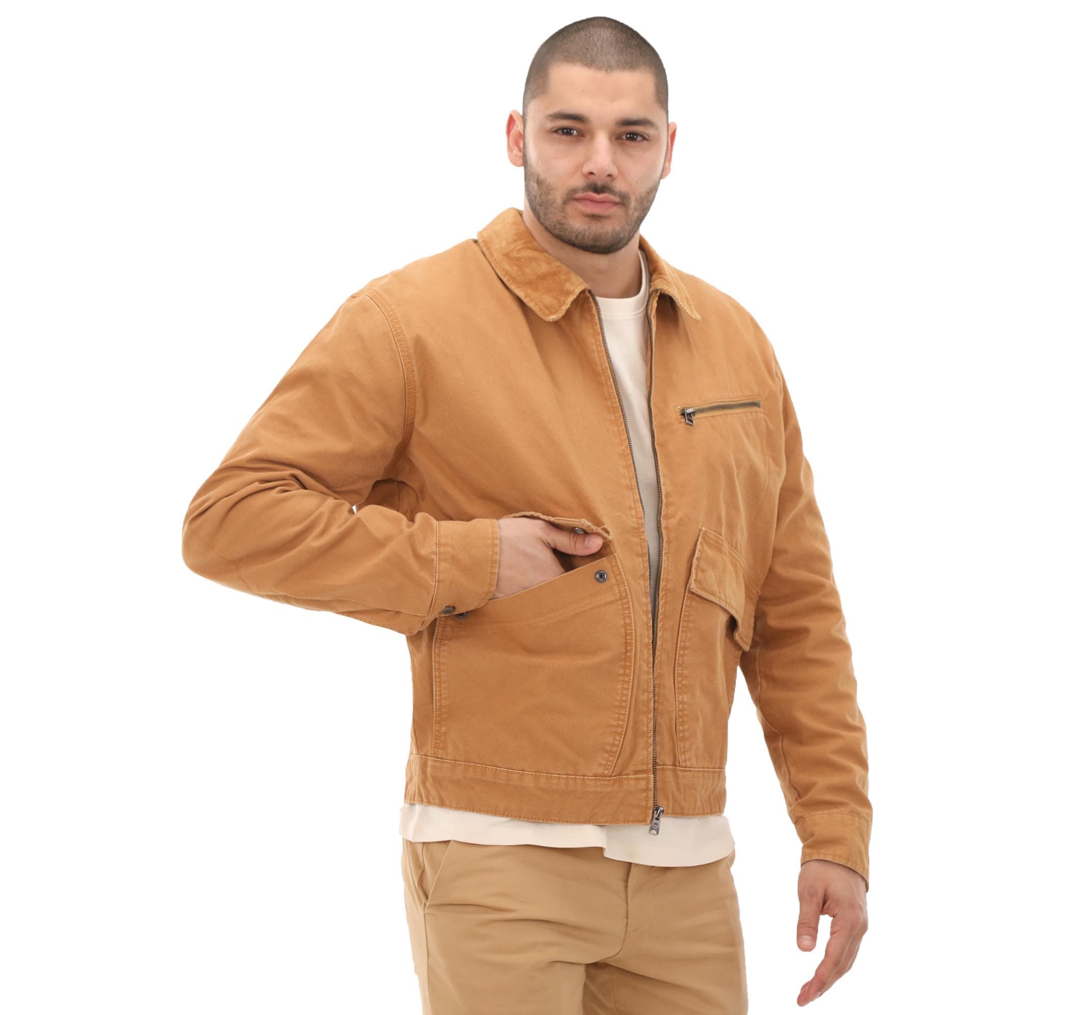 Timberland Timberland Washed Canvas Jacket Erkek Ceket Kahve - 2