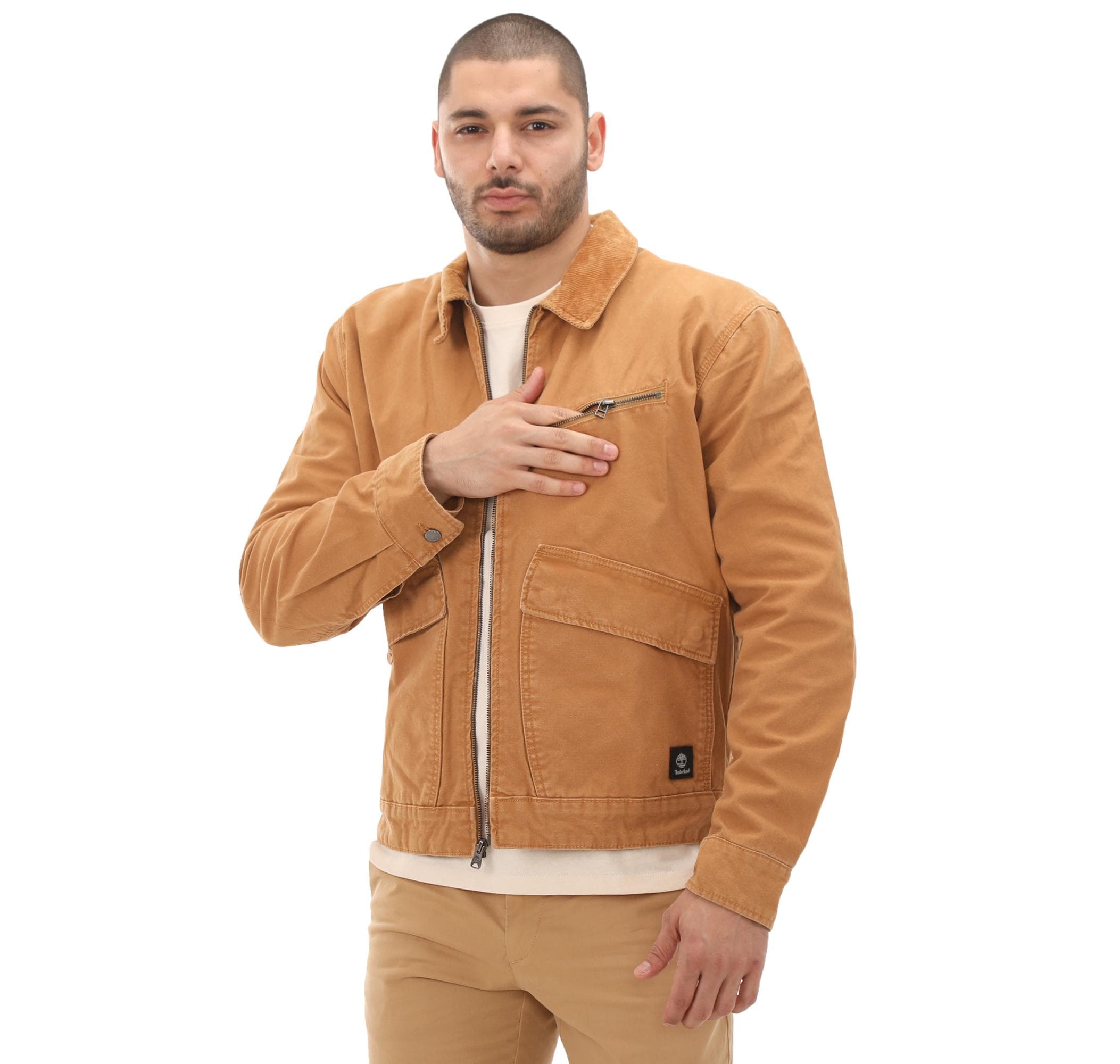 Timberland Timberland Washed Canvas Jacket Erkek Ceket Kahve - 3