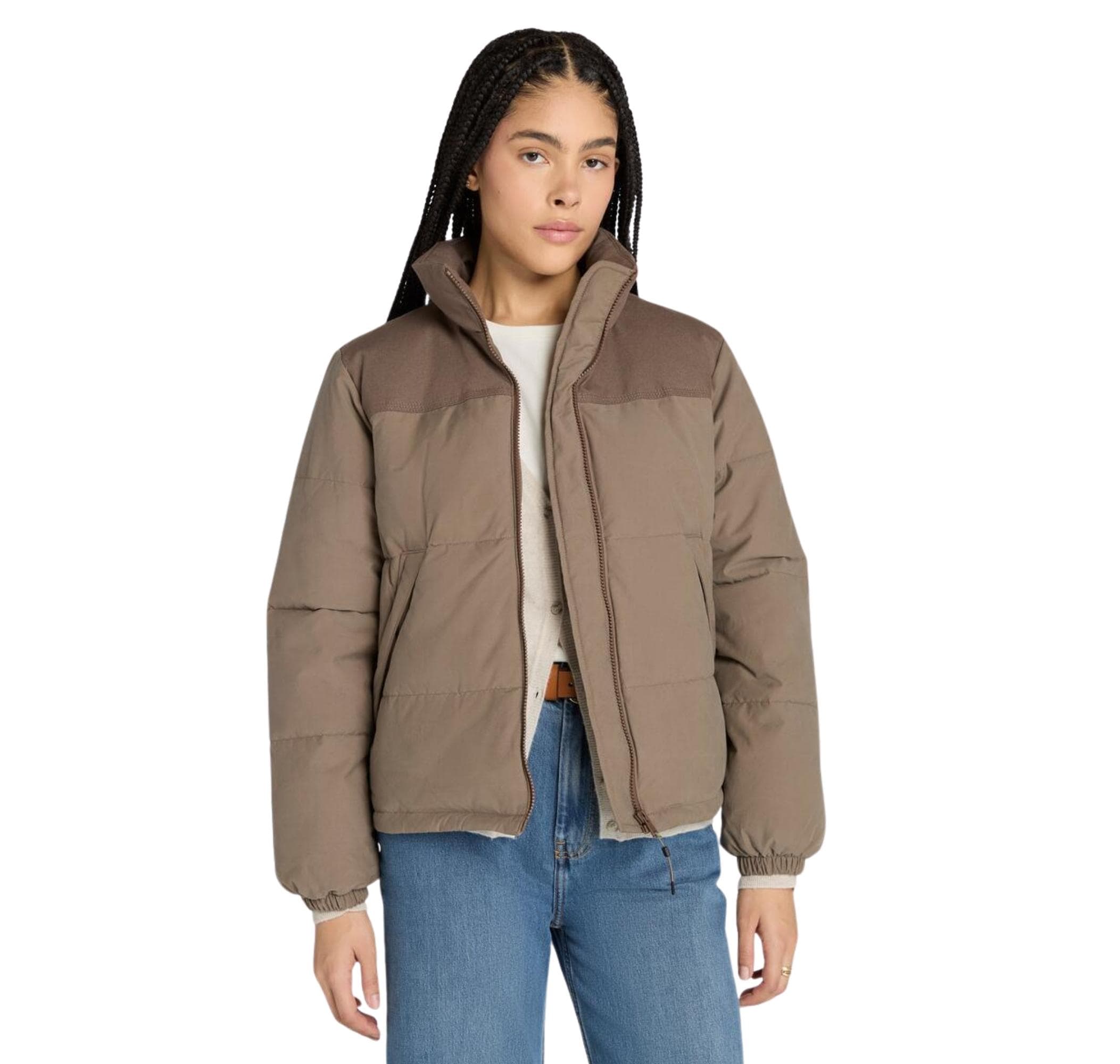 Timberland Timberland Welch Mountaın Synthetic Insulated Puffe Kadın Mont Kahve